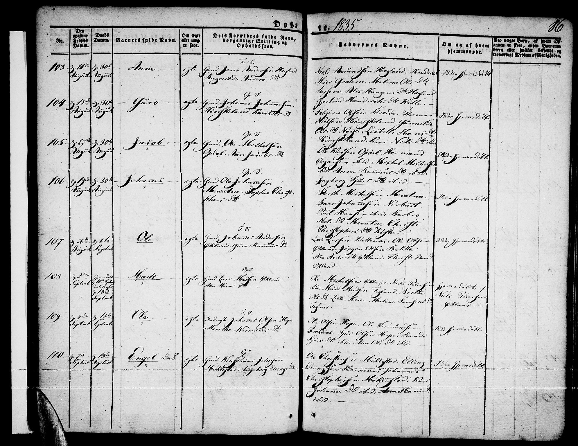 Tysnes sokneprestembete, AV/SAB-A-78601/H/Haa: Parish register (official) no. A 8, 1826-1837, p. 86