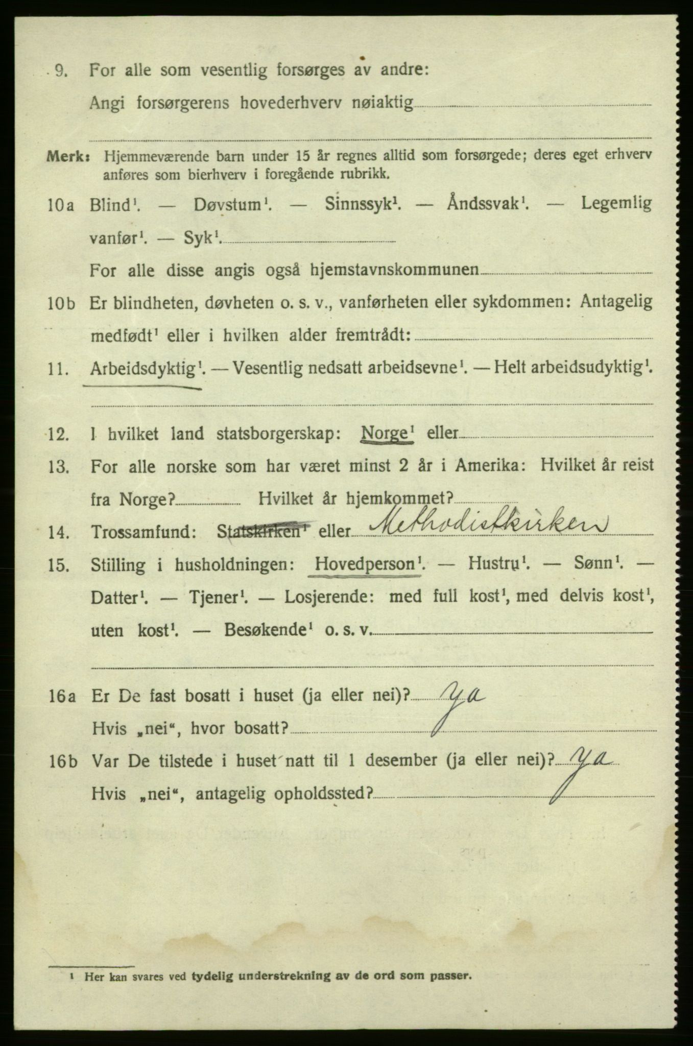 SAO, 1920 census for Fredrikshald, 1920, p. 23551