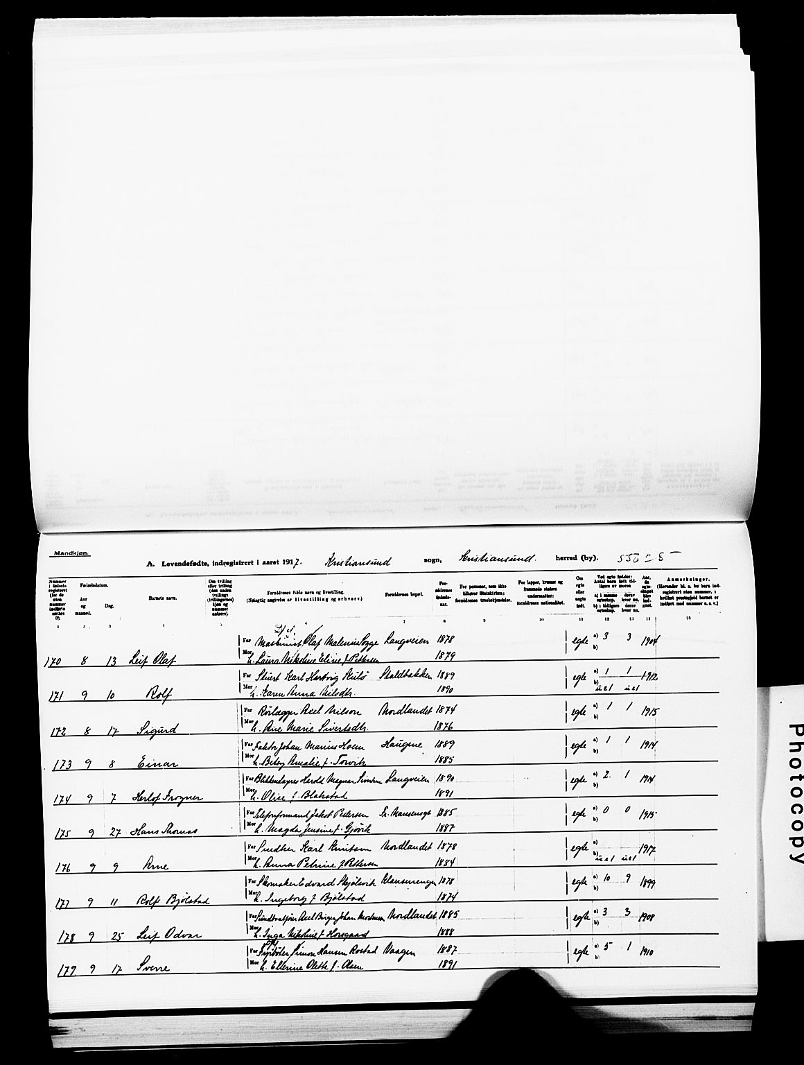 Ministerialprotokoller, klokkerbøker og fødselsregistre - Møre og Romsdal, AV/SAT-A-1454/572/L0861: Parish register (official) no. 572D05, 1913-1920