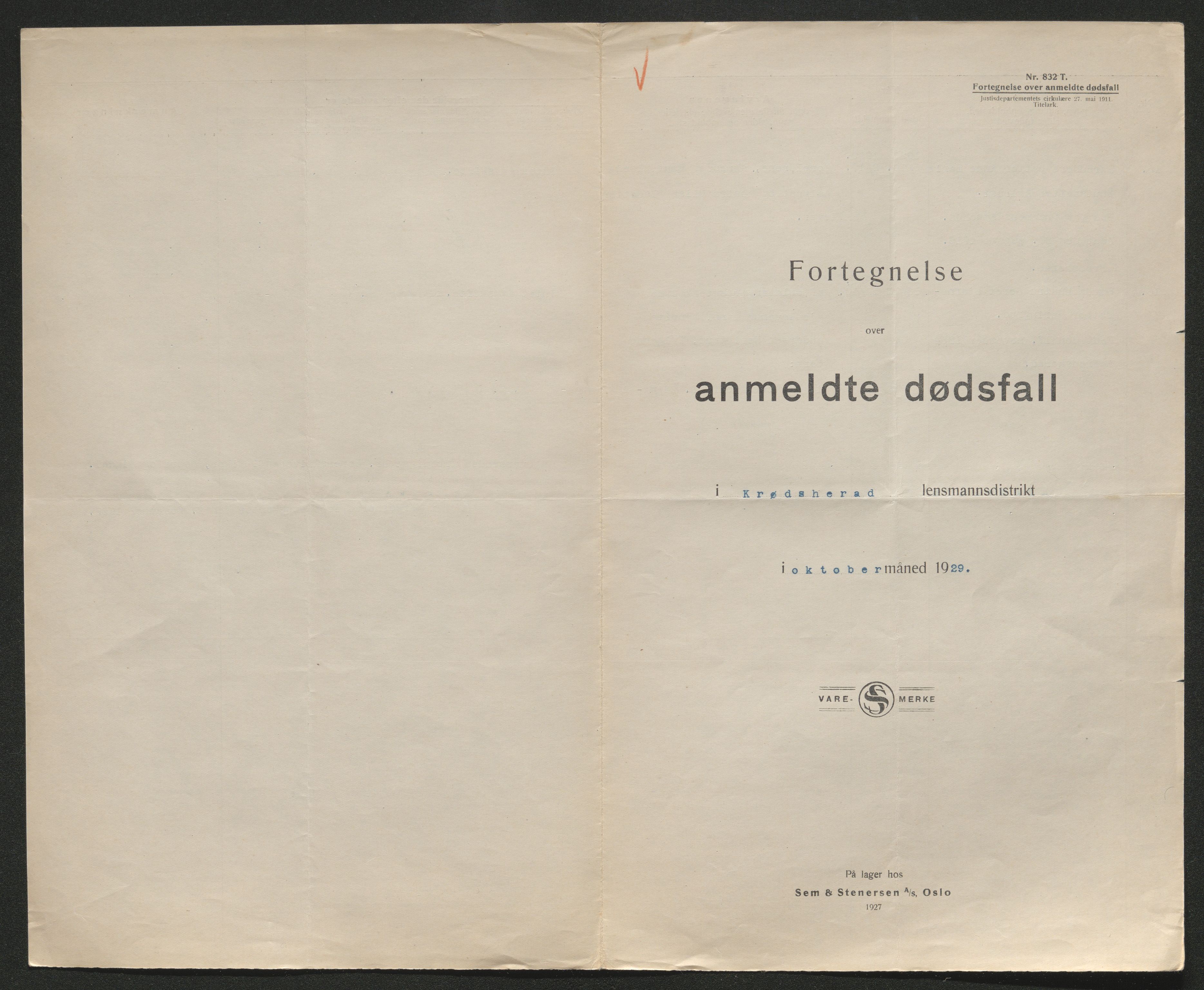 Eiker, Modum og Sigdal sorenskriveri, AV/SAKO-A-123/H/Ha/Hab/L0045: Dødsfallsmeldinger, 1928-1929, p. 1037