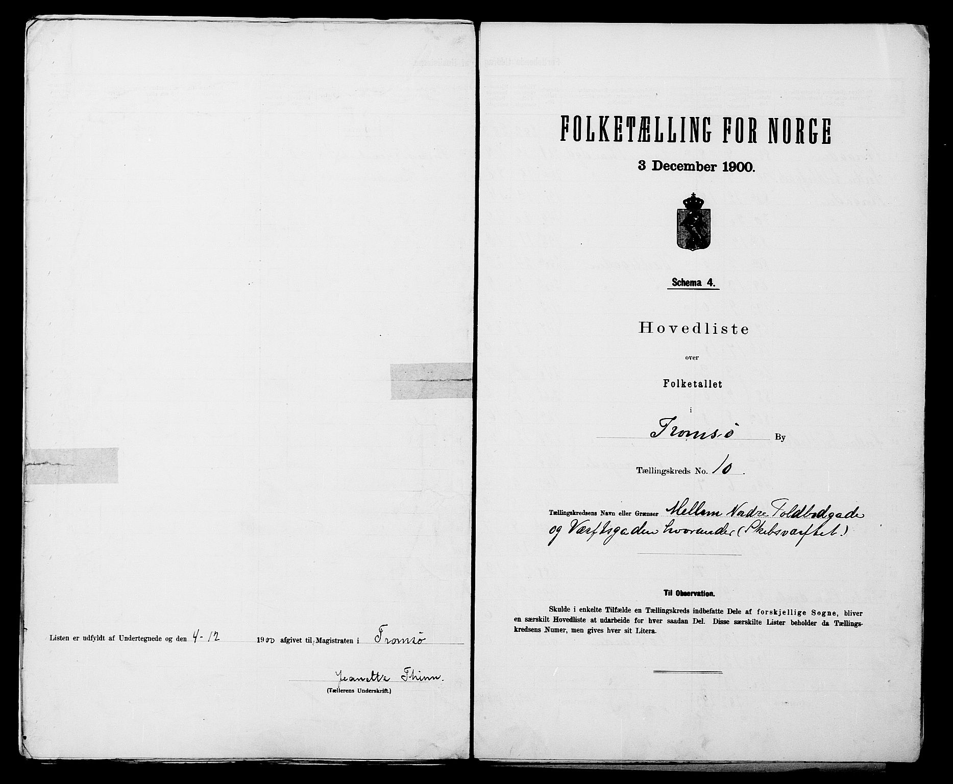 SATØ, 1900 census for Tromsø, 1900, p. 22