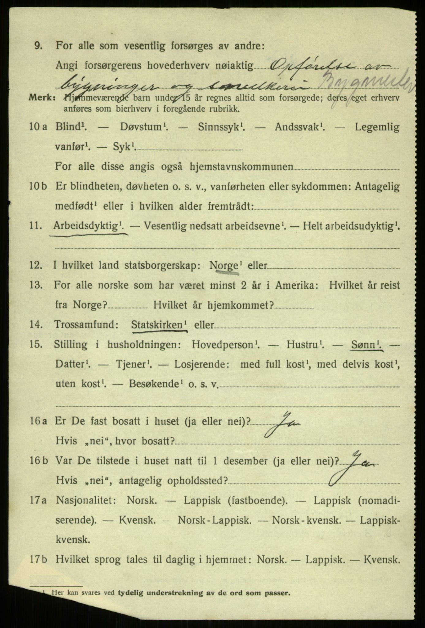 SATØ, 1920 census for Tromsø, 1920, p. 18706