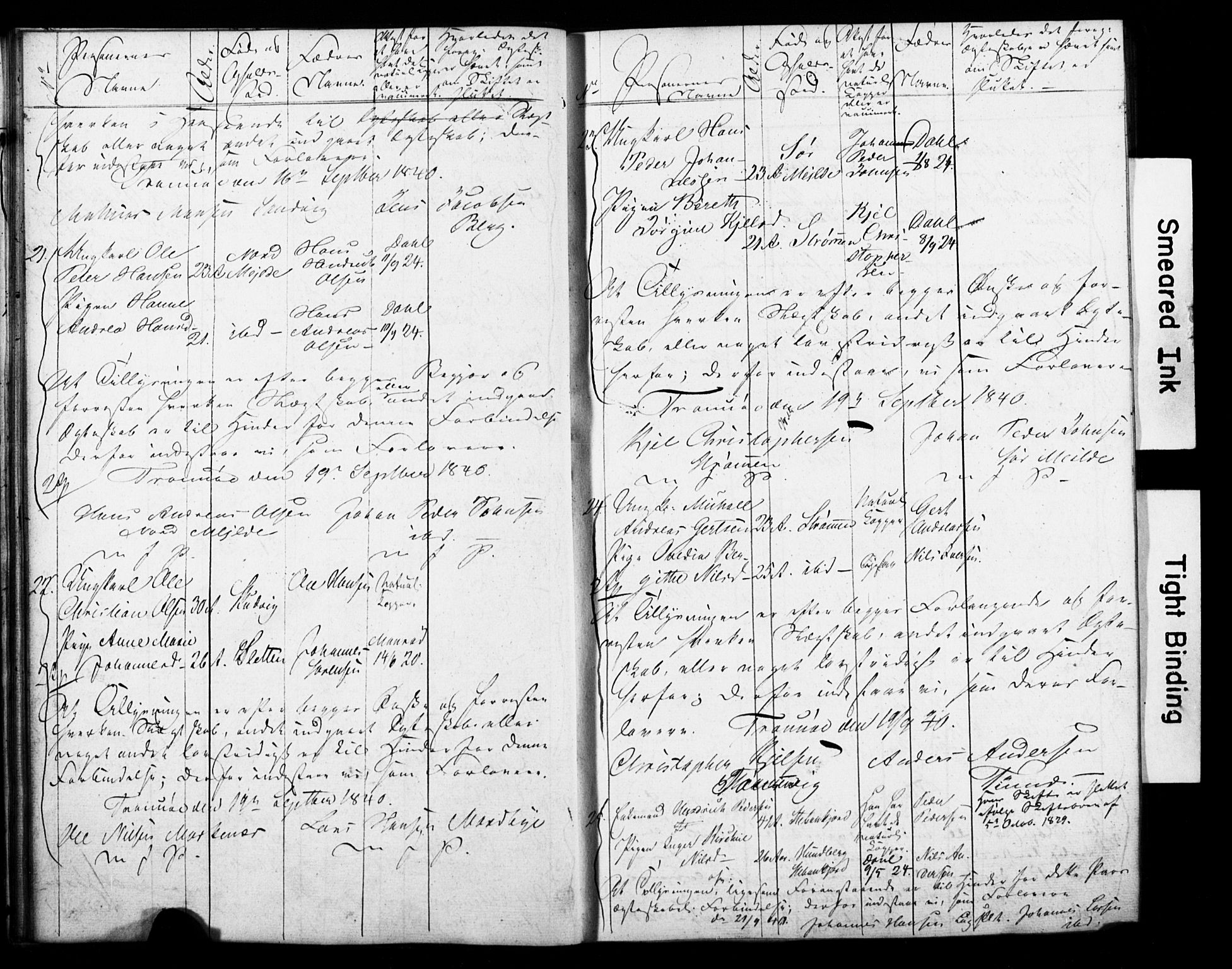 Tromsø sokneprestkontor/stiftsprosti/domprosti, AV/SATØ-S-1343/H/Hc/L0096: Banns register no. 2, 1838-1851