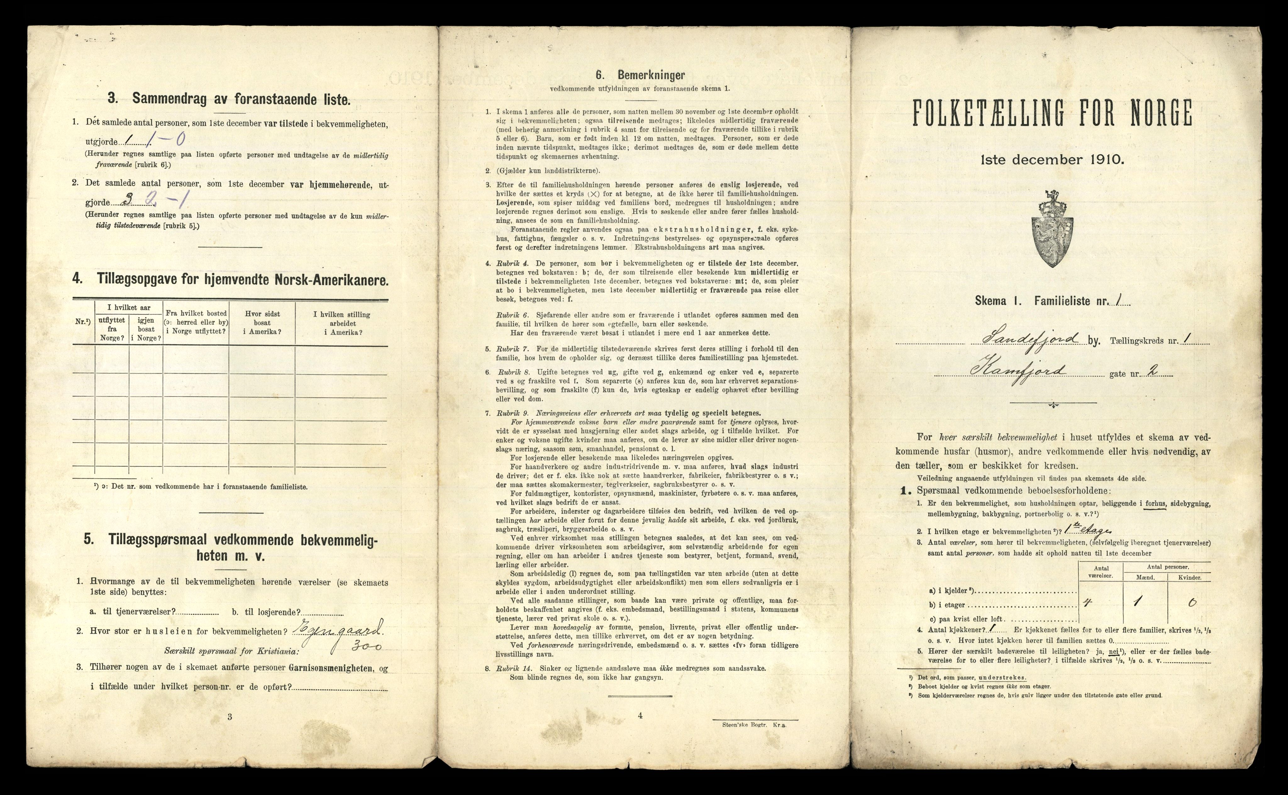 RA, 1910 census for Sandefjord, 1910, p. 46