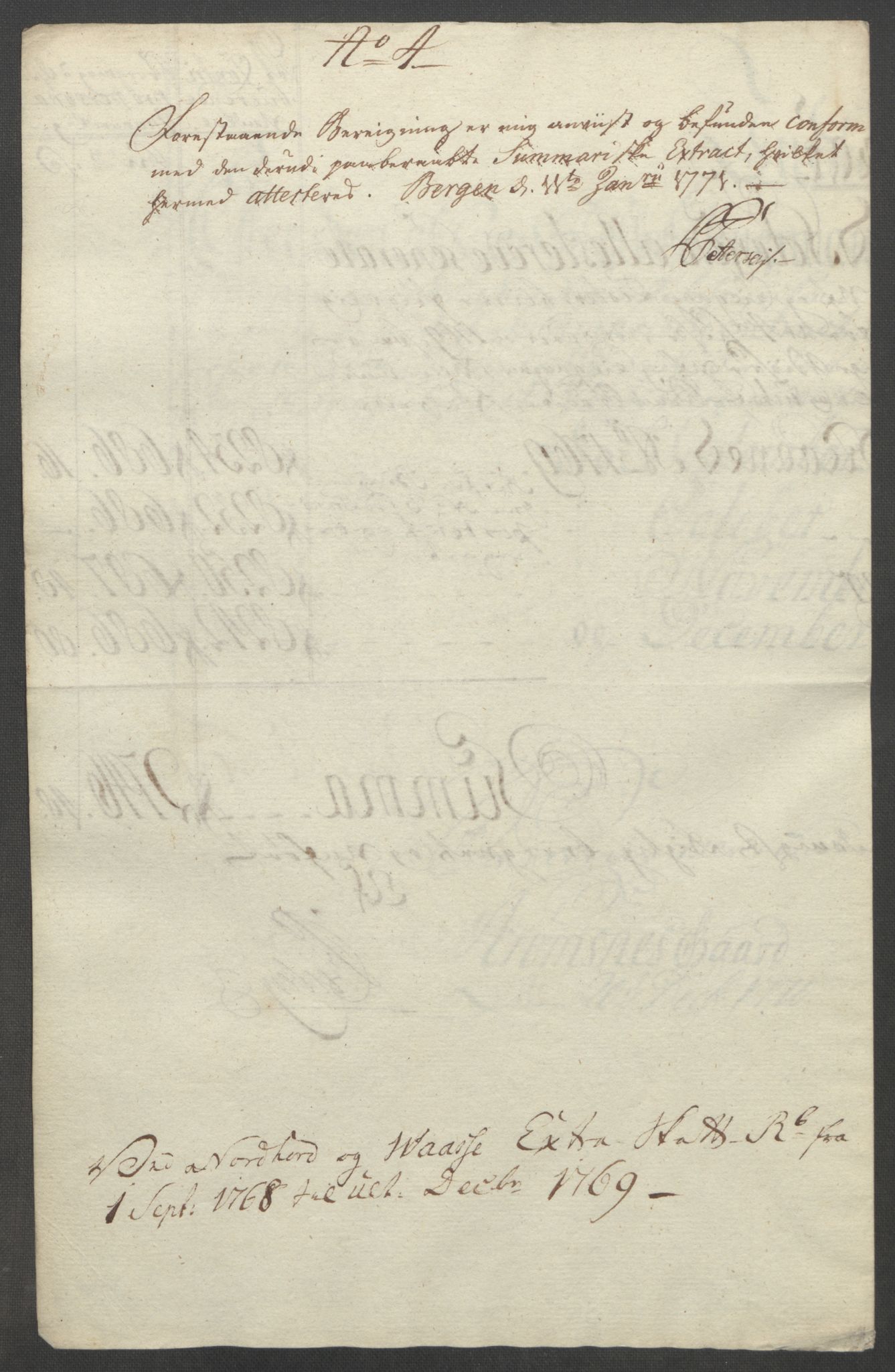 Rentekammeret inntil 1814, Reviderte regnskaper, Fogderegnskap, RA/EA-4092/R51/L3303: Ekstraskatten Nordhordland og Voss, 1762-1772, p. 357