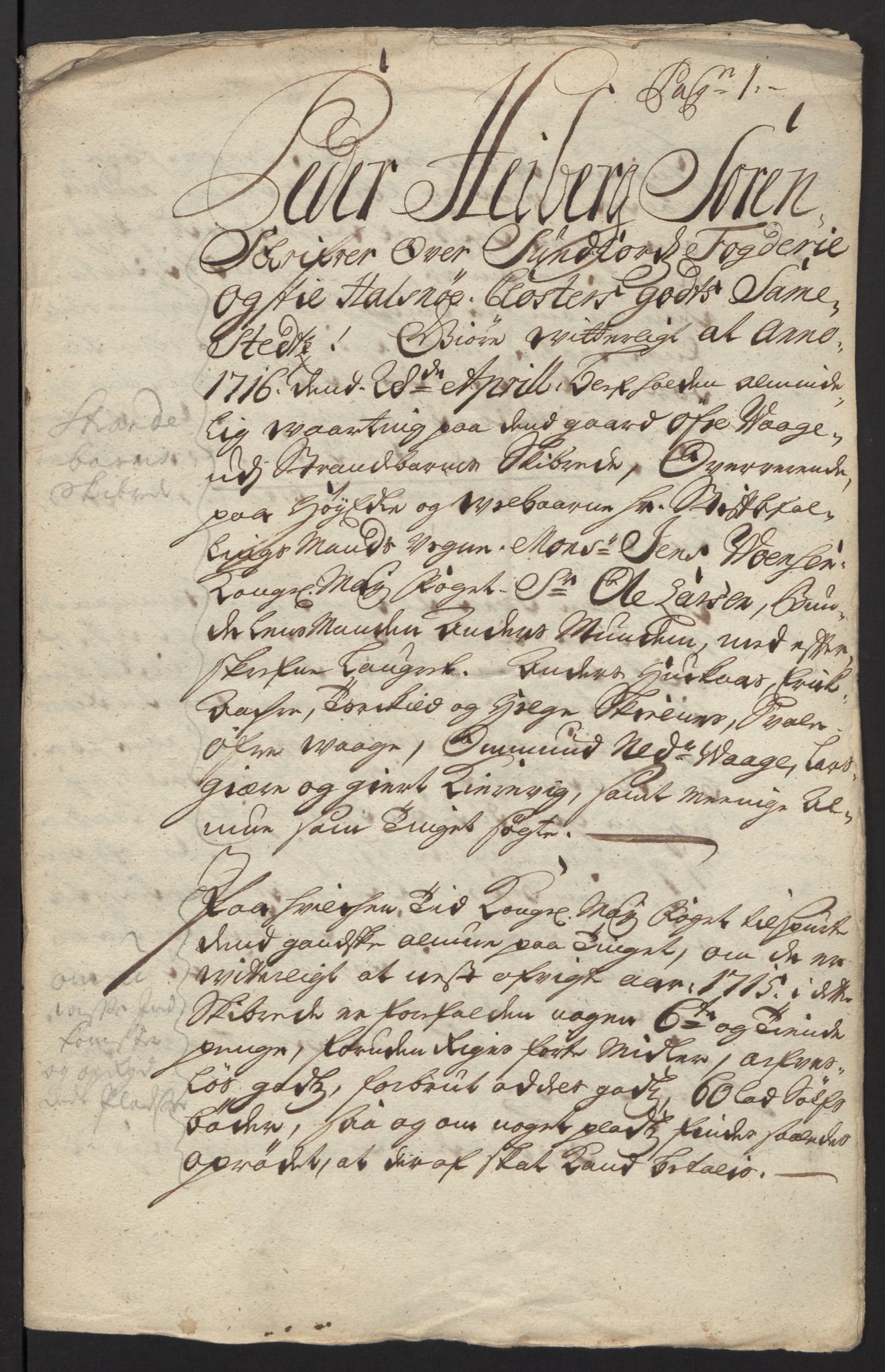 Rentekammeret inntil 1814, Reviderte regnskaper, Fogderegnskap, RA/EA-4092/R48/L2991: Fogderegnskap Sunnhordland og Hardanger, 1715, p. 39
