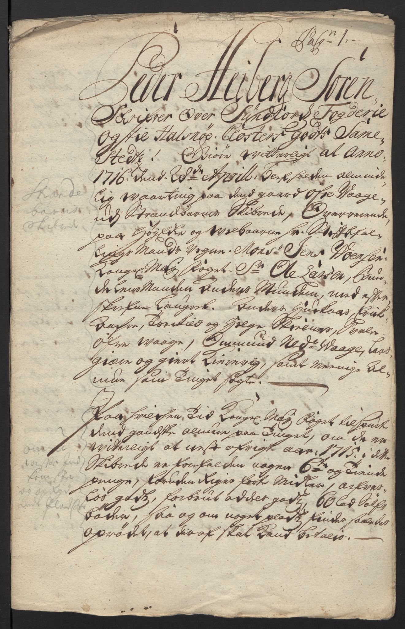 Rentekammeret inntil 1814, Reviderte regnskaper, Fogderegnskap, AV/RA-EA-4092/R48/L2991: Fogderegnskap Sunnhordland og Hardanger, 1715, p. 39