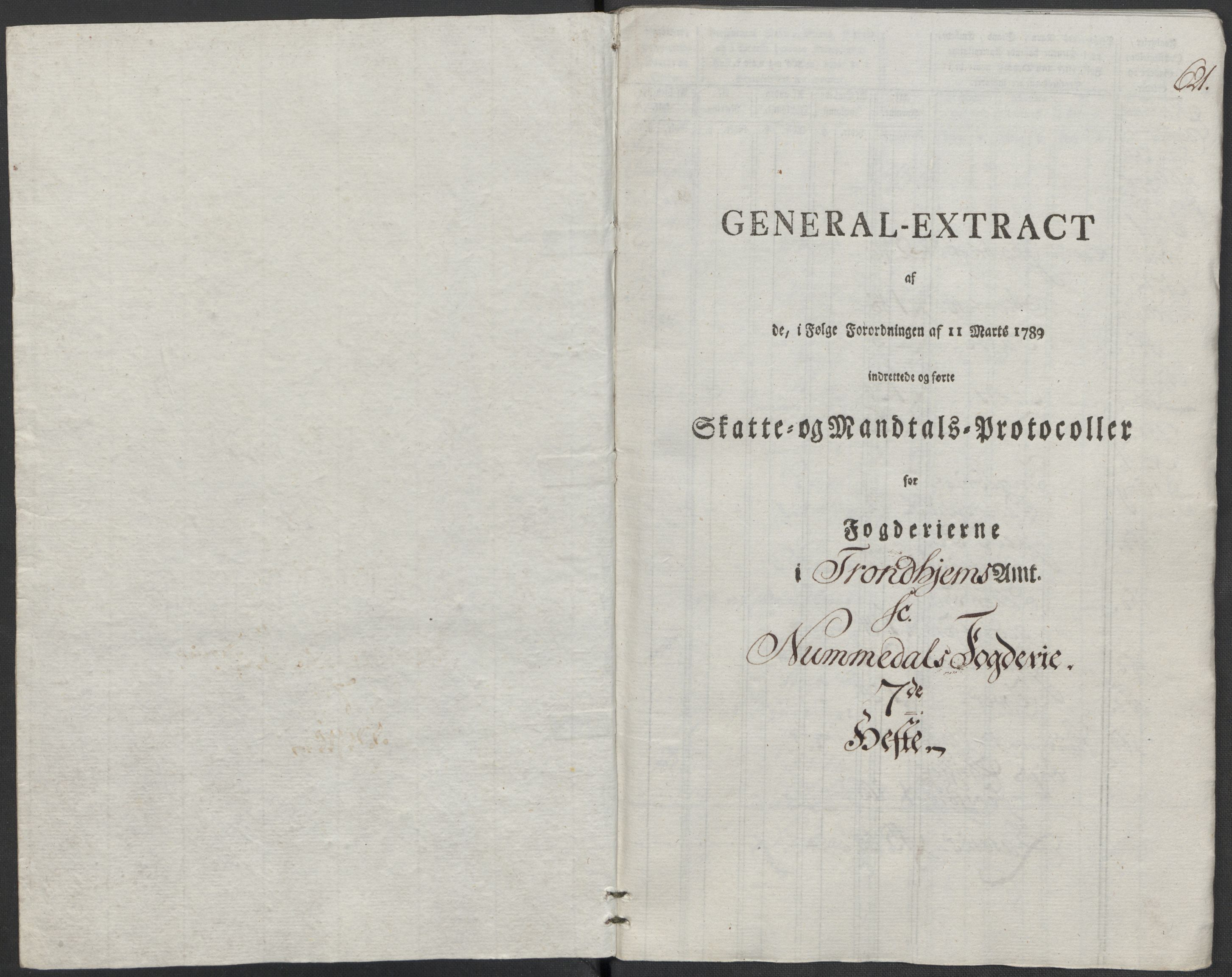 Rentekammeret inntil 1814, Reviderte regnskaper, Mindre regnskaper, AV/RA-EA-4068/Rf/Rfe/L0025: Moss, Onsøy, Tune og Veme fogderi. Namdal fogderi, 1789, p. 186