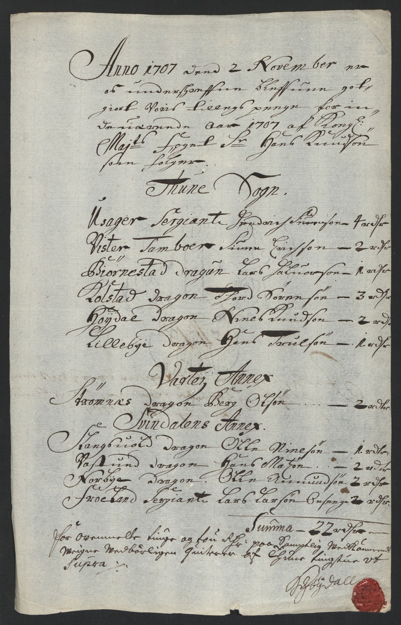 Rentekammeret inntil 1814, Reviderte regnskaper, Fogderegnskap, AV/RA-EA-4092/R04/L0134: Fogderegnskap Moss, Onsøy, Tune, Veme og Åbygge, 1707-1708, p. 118