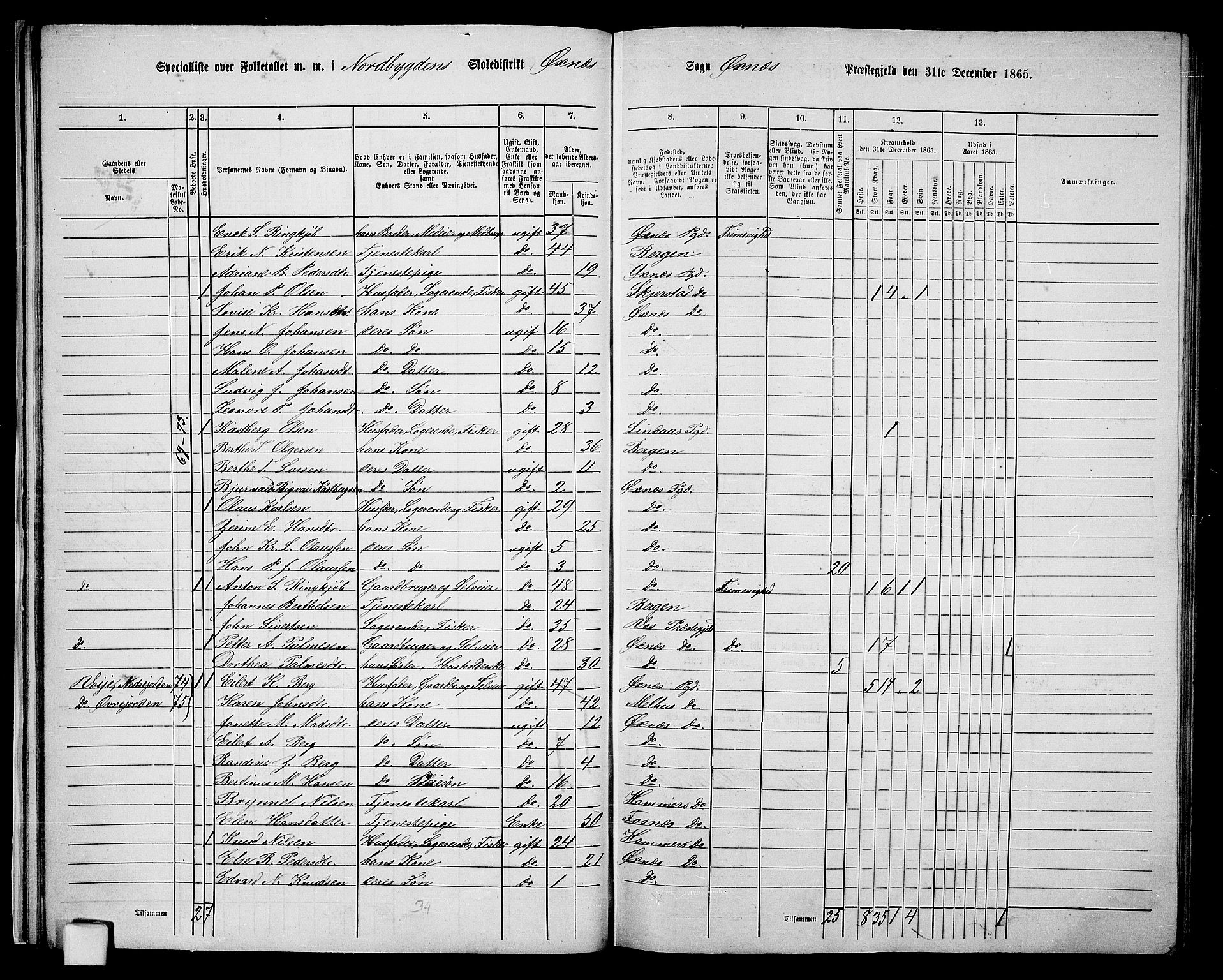 RA, 1865 census for Øksnes, 1865, p. 35