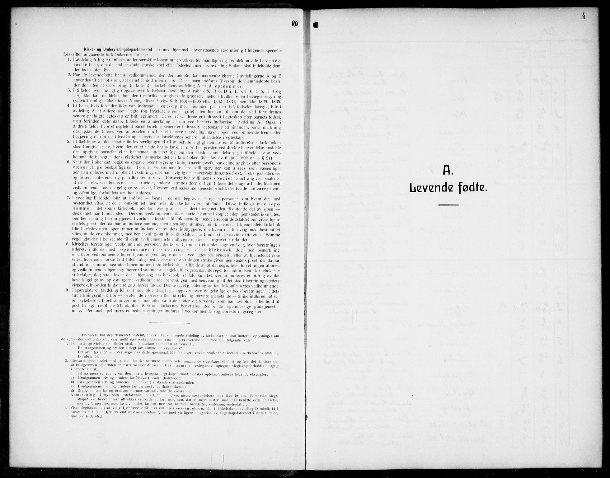 Lavik sokneprestembete, AV/SAB-A-80901: Parish register (copy) no. B 4, 1914-1937, p. 4