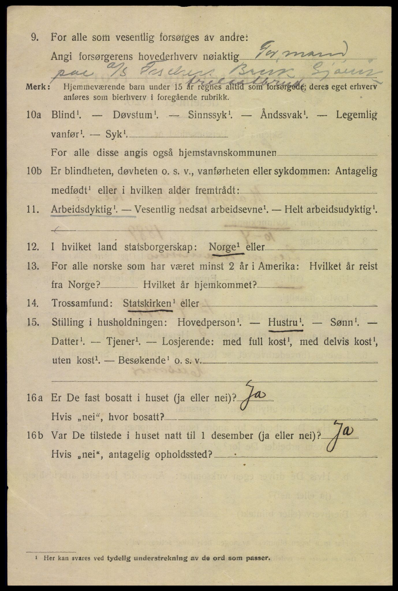 SAH, 1920 census for Gjøvik, 1920, p. 2397