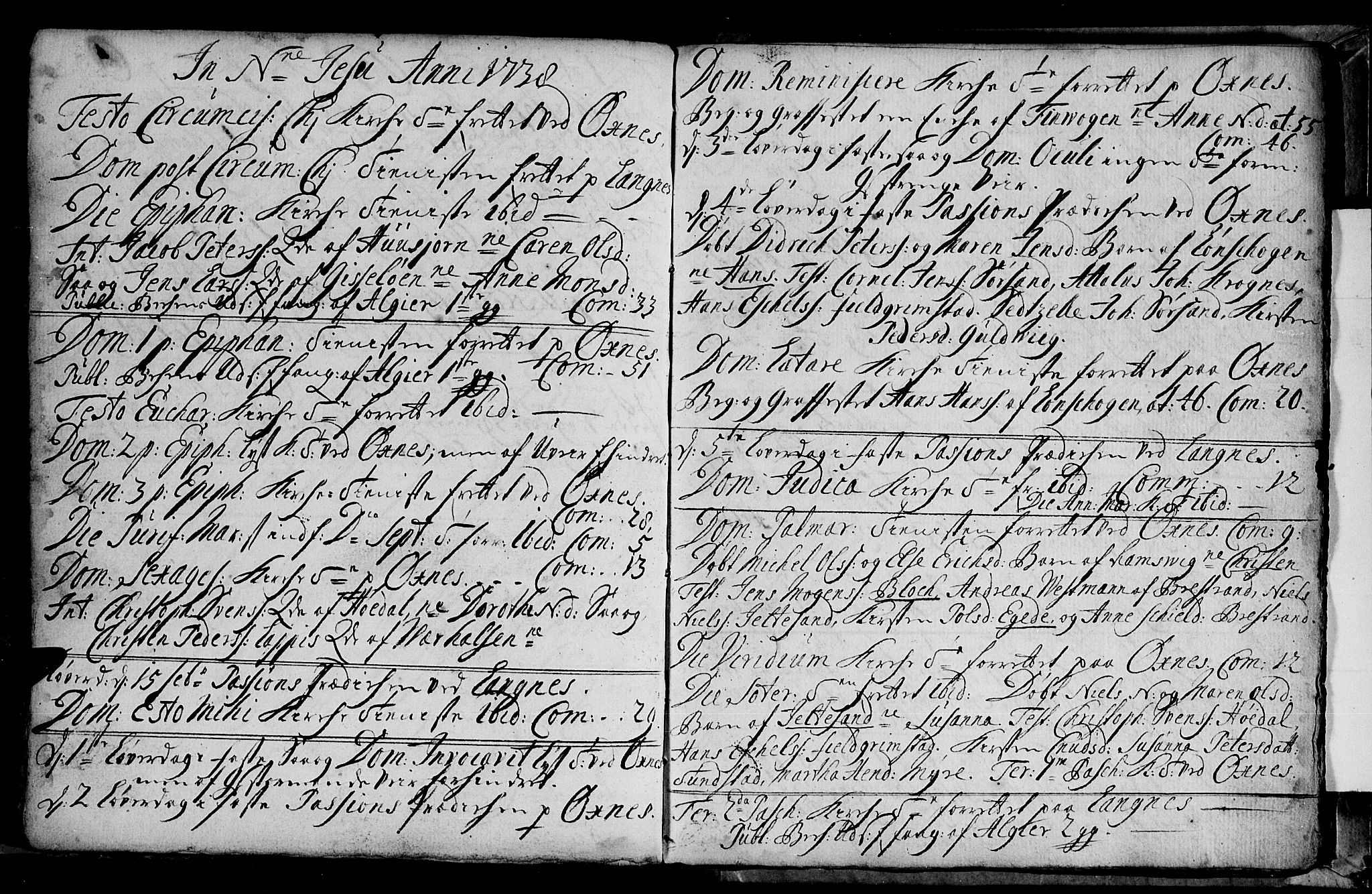 Ministerialprotokoller, klokkerbøker og fødselsregistre - Nordland, AV/SAT-A-1459/893/L1328: Parish register (official) no. 893A01, 1718-1749