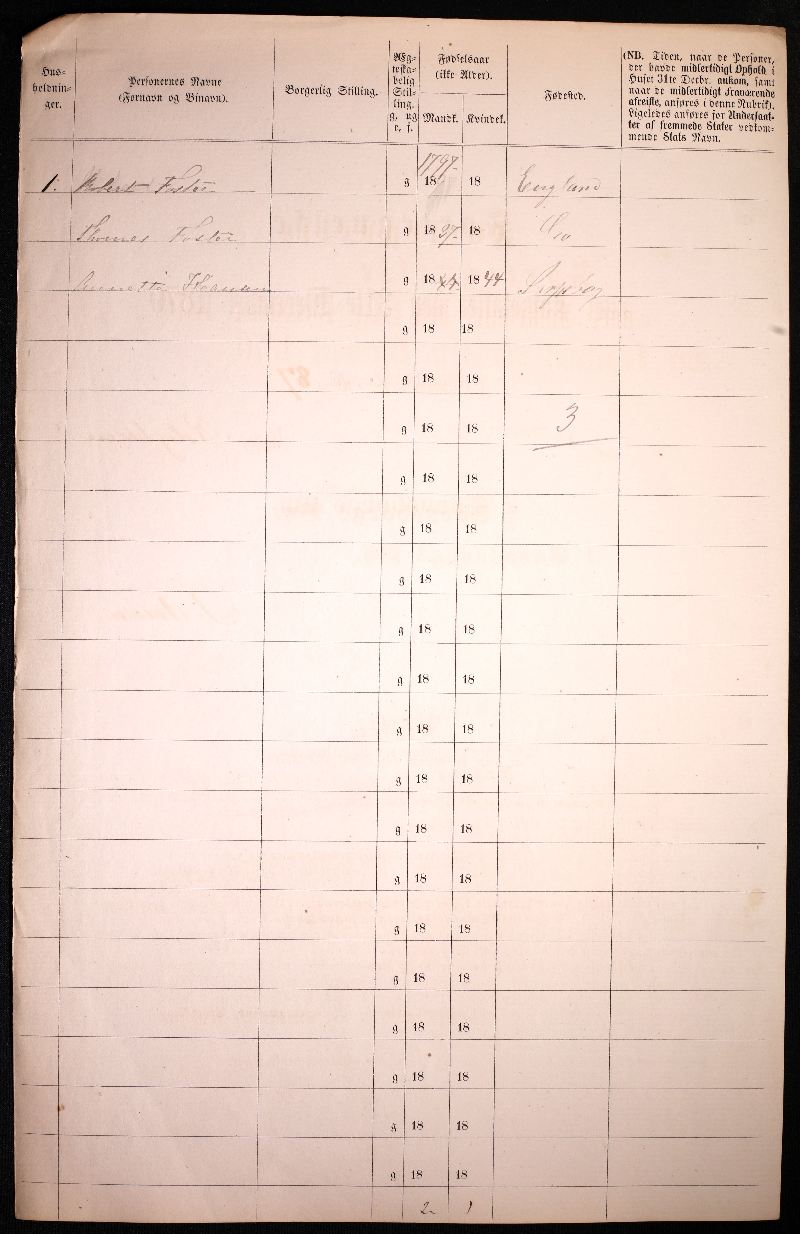 RA, 1870 census for 0102 Sarpsborg, 1870, p. 438