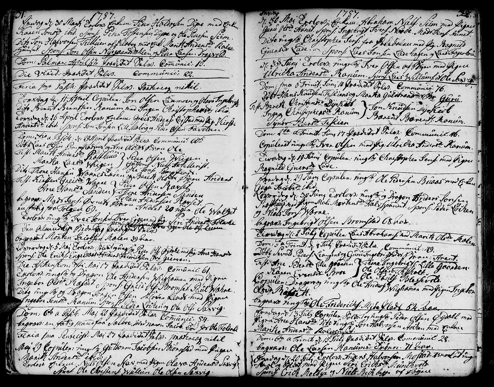 Ministerialprotokoller, klokkerbøker og fødselsregistre - Sør-Trøndelag, SAT/A-1456/606/L0280: Parish register (official) no. 606A02 /1, 1781-1817, p. 31-32