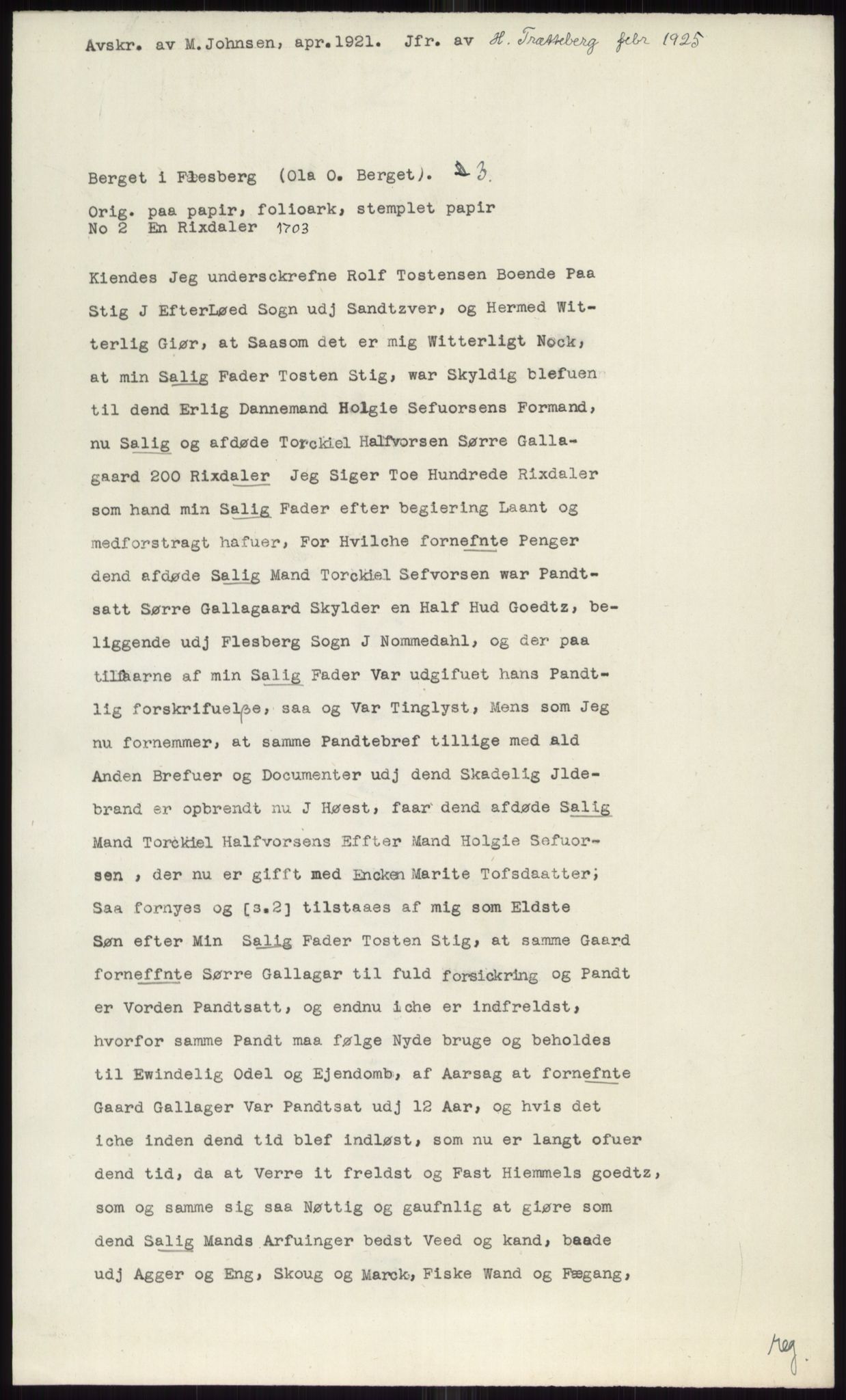 Samlinger til kildeutgivelse, Diplomavskriftsamlingen, RA/EA-4053/H/Ha, p. 1516