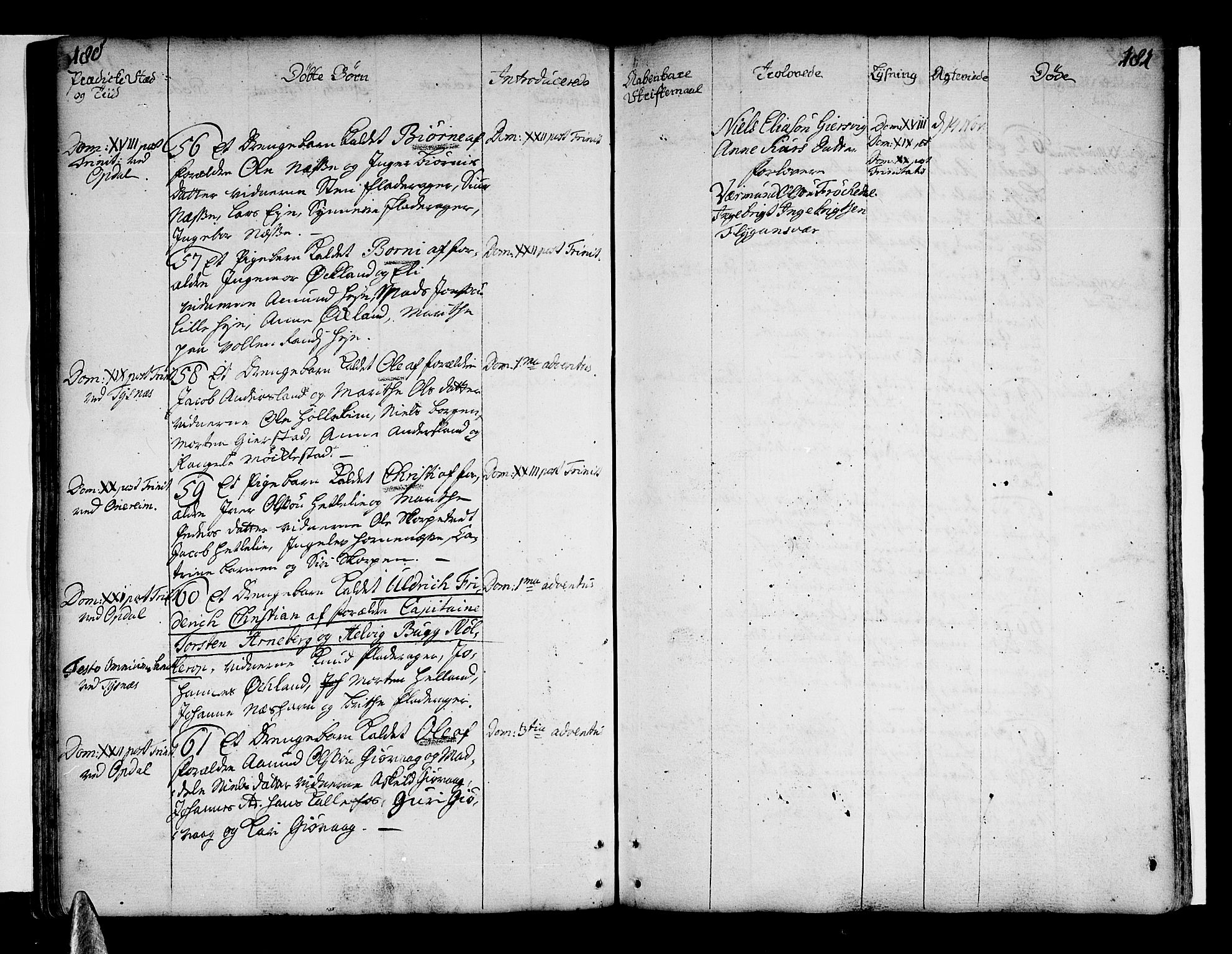 Tysnes sokneprestembete, AV/SAB-A-78601/H/Haa: Parish register (official) no. A 4, 1750-1761, p. 180-181