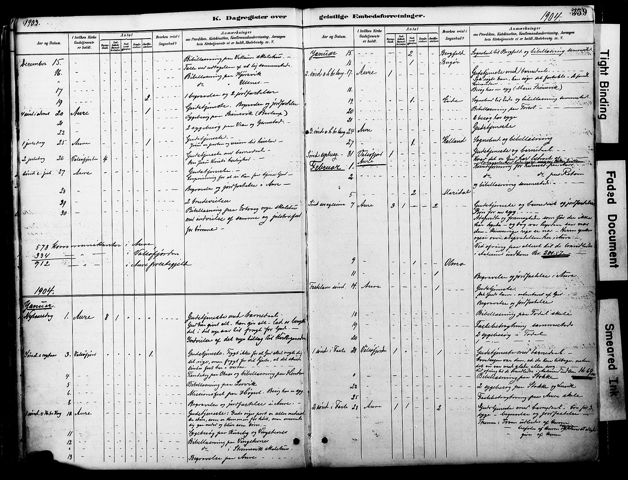 Ministerialprotokoller, klokkerbøker og fødselsregistre - Møre og Romsdal, AV/SAT-A-1454/578/L0907: Parish register (official) no. 578A06, 1887-1904, p. 359