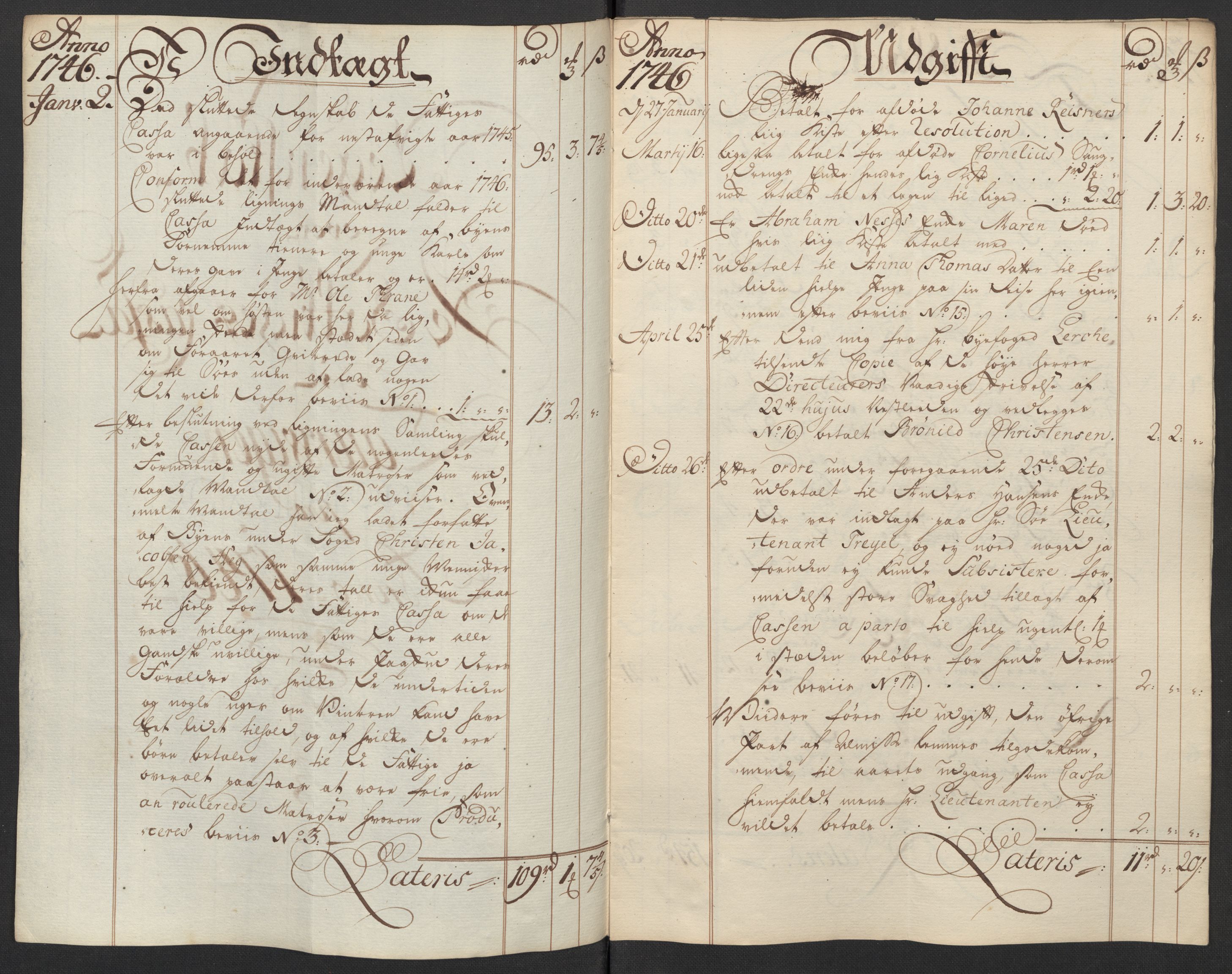 Kristiania tukthus, AV/SAO-A-10644/A/Ad/Adb/L0011: Innkomne skriv, rapporter og regnskap, 1742-1783, p. 38
