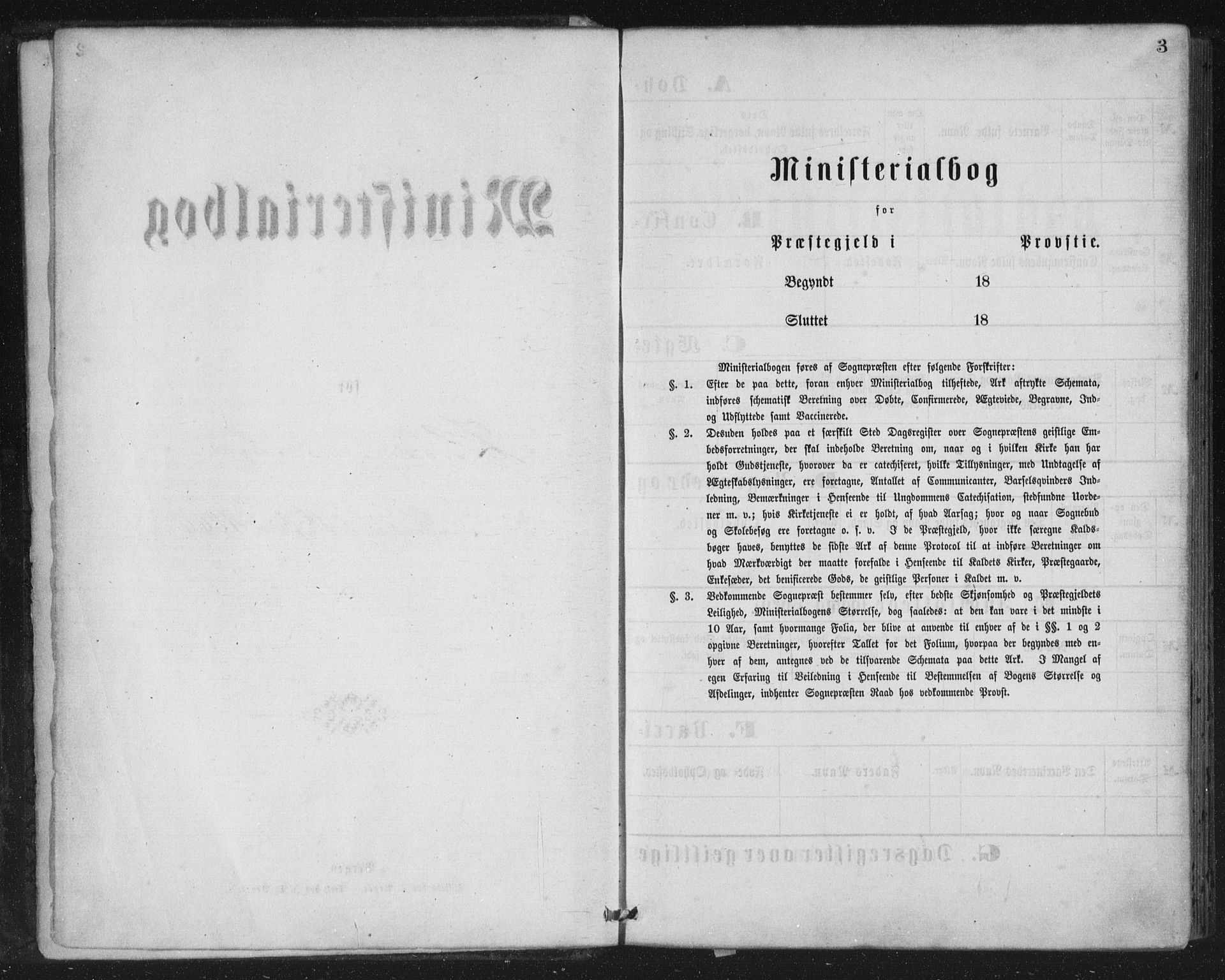 Korskirken sokneprestembete, SAB/A-76101/H/Haa/L0019: Parish register (official) no. B 5, 1866-1871, p. 3