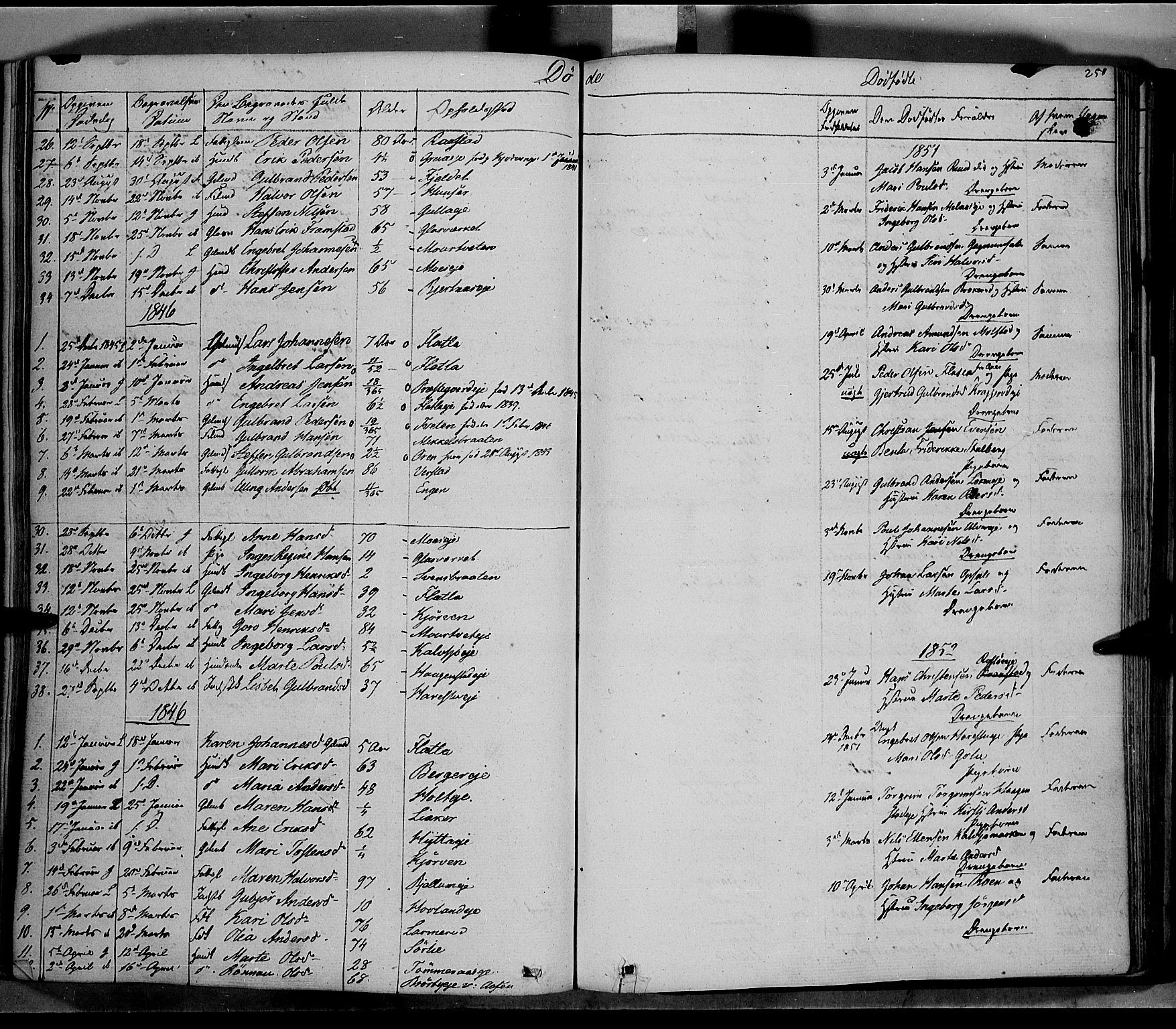 Jevnaker prestekontor, SAH/PREST-116/H/Ha/Haa/L0006: Parish register (official) no. 6, 1837-1857, p. 250