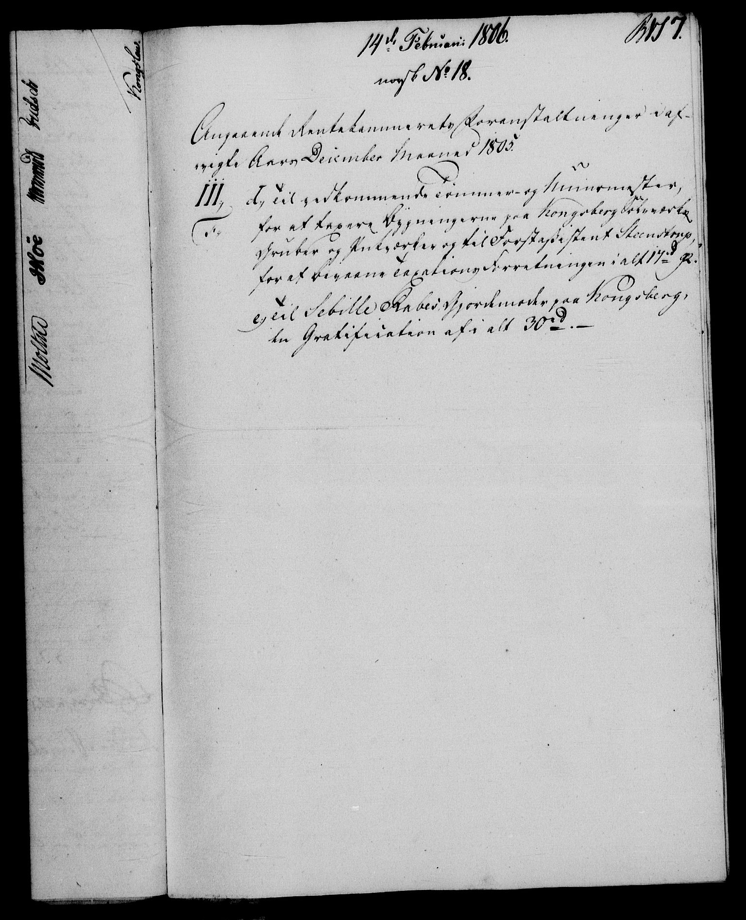 Rentekammeret, Renteskriverkontorene, RA/EA-3115/M/Mf/Mfb/L0007: Relasjons- og resolusjonsprotokoll med register (merket RK 54.13), 1805-1806