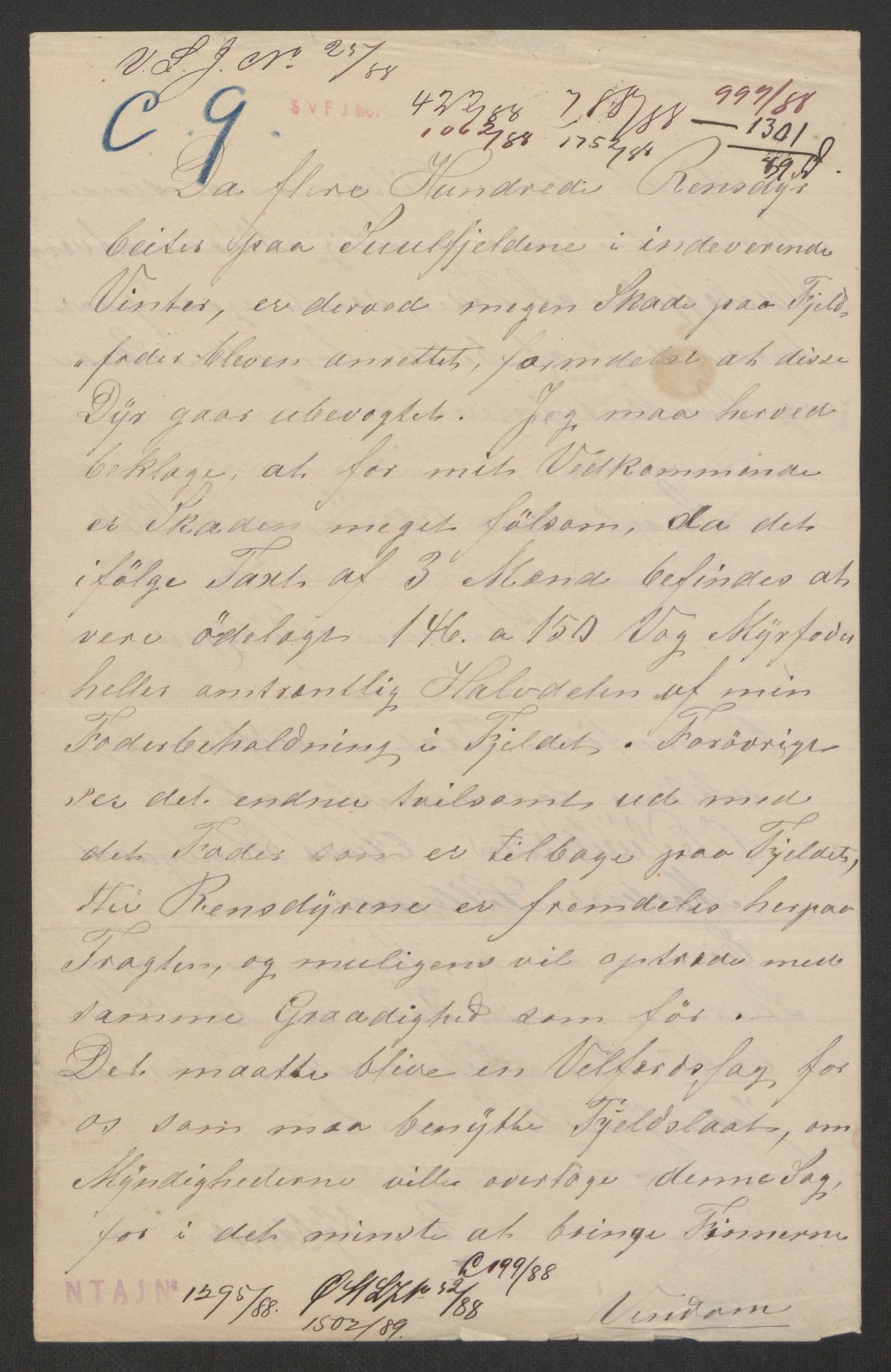 Landbruksdepartementet, Kontorer for reindrift og ferskvannsfiske, AV/RA-S-1247/2/E/Eb/L0014: Lappekommisjonen, 1885-1890, p. 263