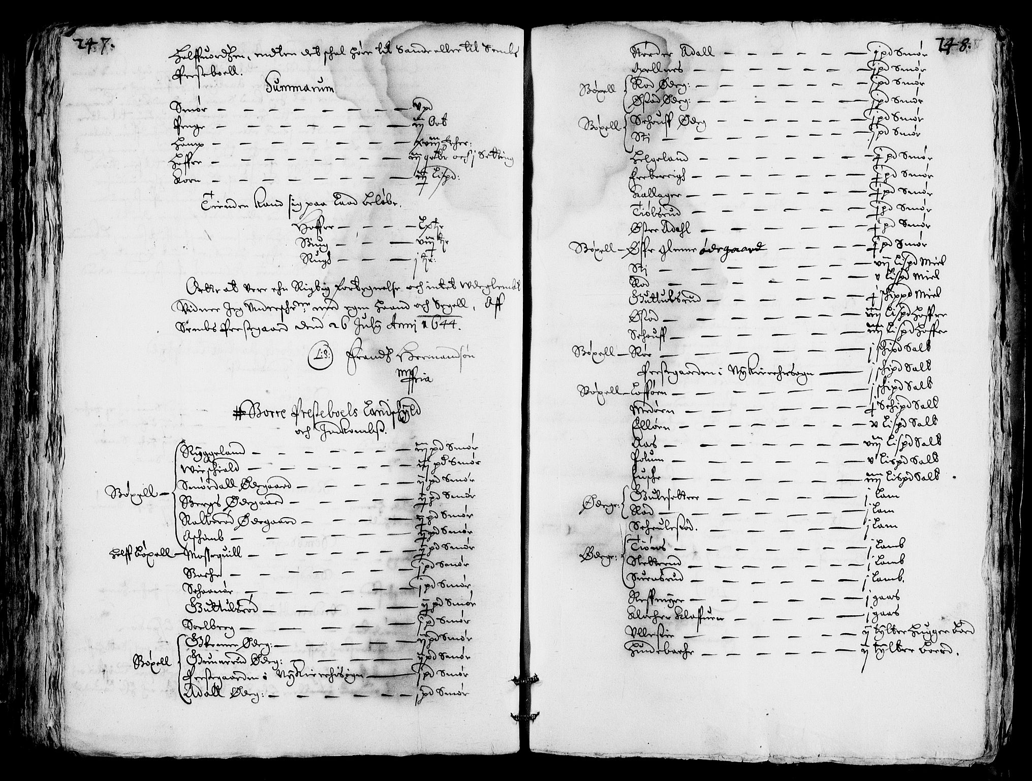 Rentekammeret inntil 1814, Realistisk ordnet avdeling, AV/RA-EA-4070/Fc/Fca/L0001/0004: [Ca I]  Akershus stift / Jordebok over kirkene og prestebolene i Oslo og Hamar stift, 1664, p. 247-248