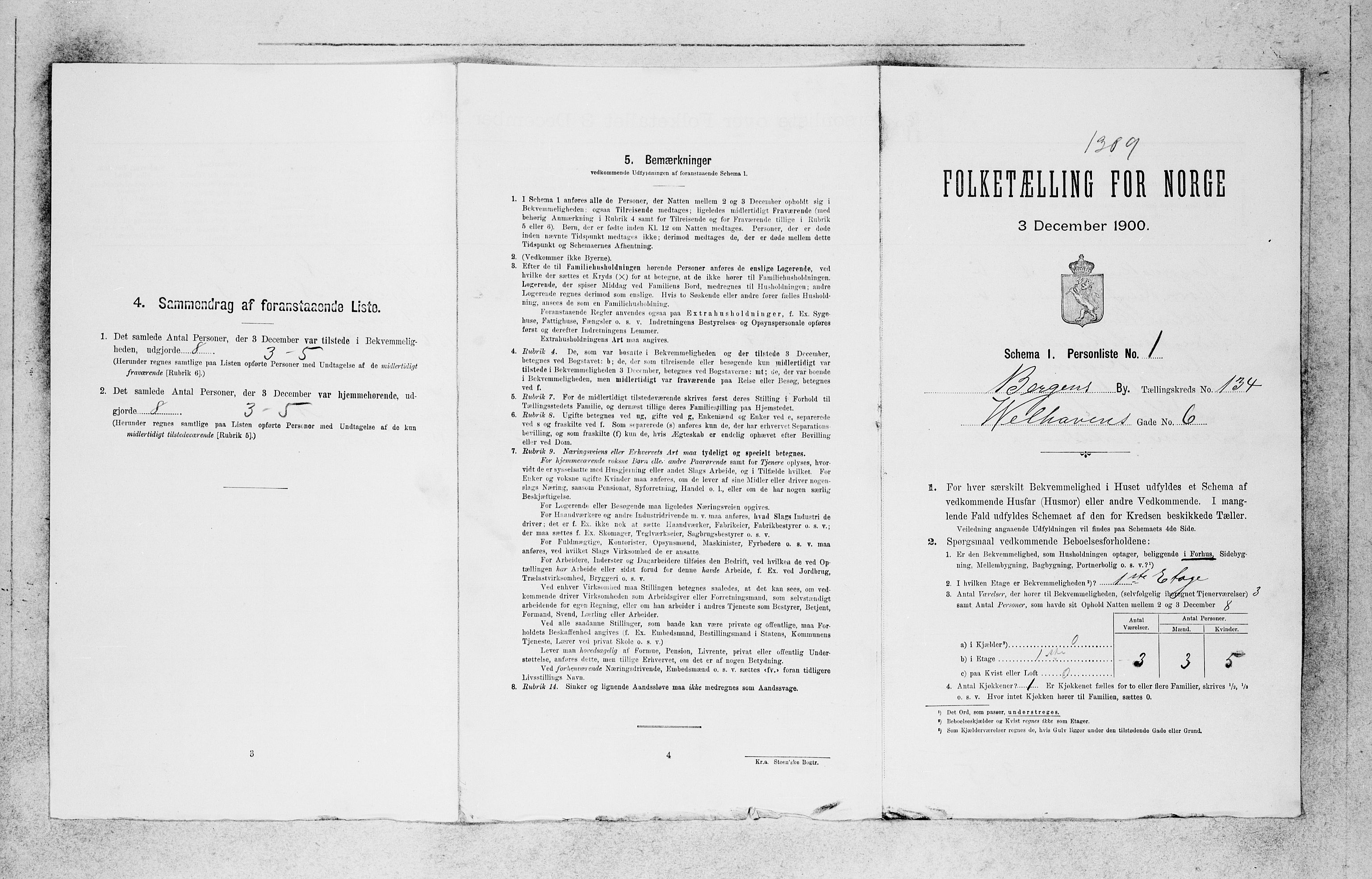 SAB, 1900 census for Bergen, 1900, p. 27216