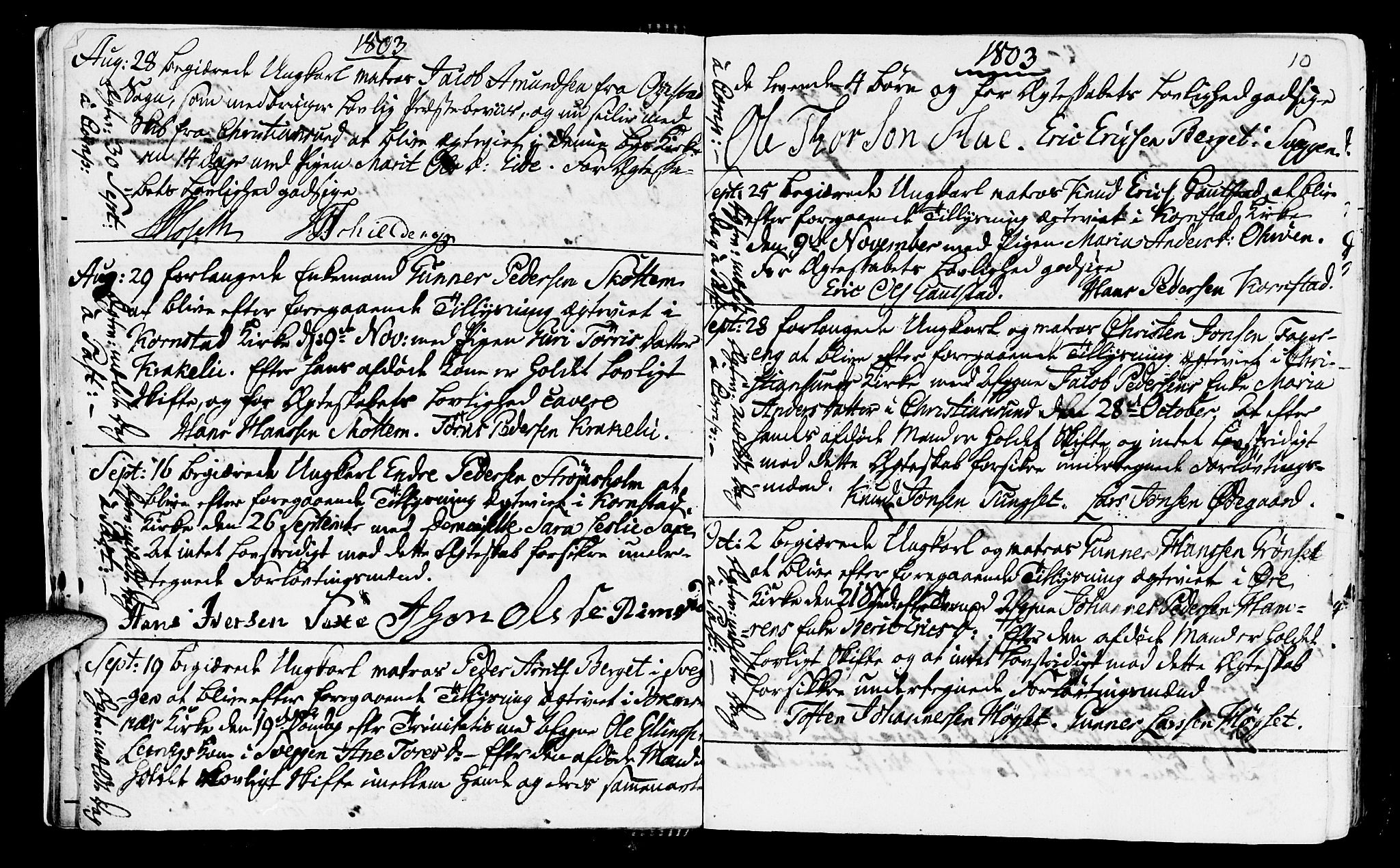 Ministerialprotokoller, klokkerbøker og fødselsregistre - Møre og Romsdal, AV/SAT-A-1454/568/L0795: Parish register (official) no. 568A04, 1802-1845, p. 10