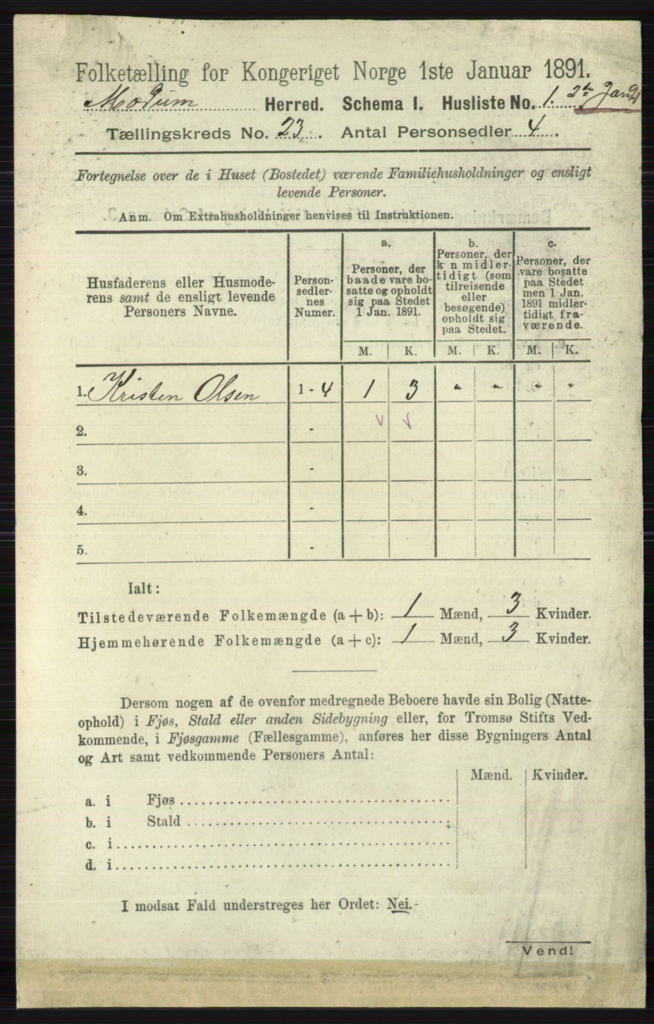 RA, 1891 census for 0623 Modum, 1891, p. 8668