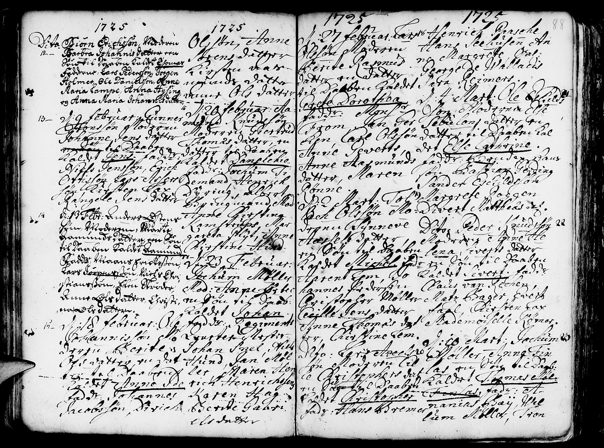 Nykirken Sokneprestembete, AV/SAB-A-77101/H/Haa/L0003: Parish register (official) no. A 3, 1717-1764, p. 88