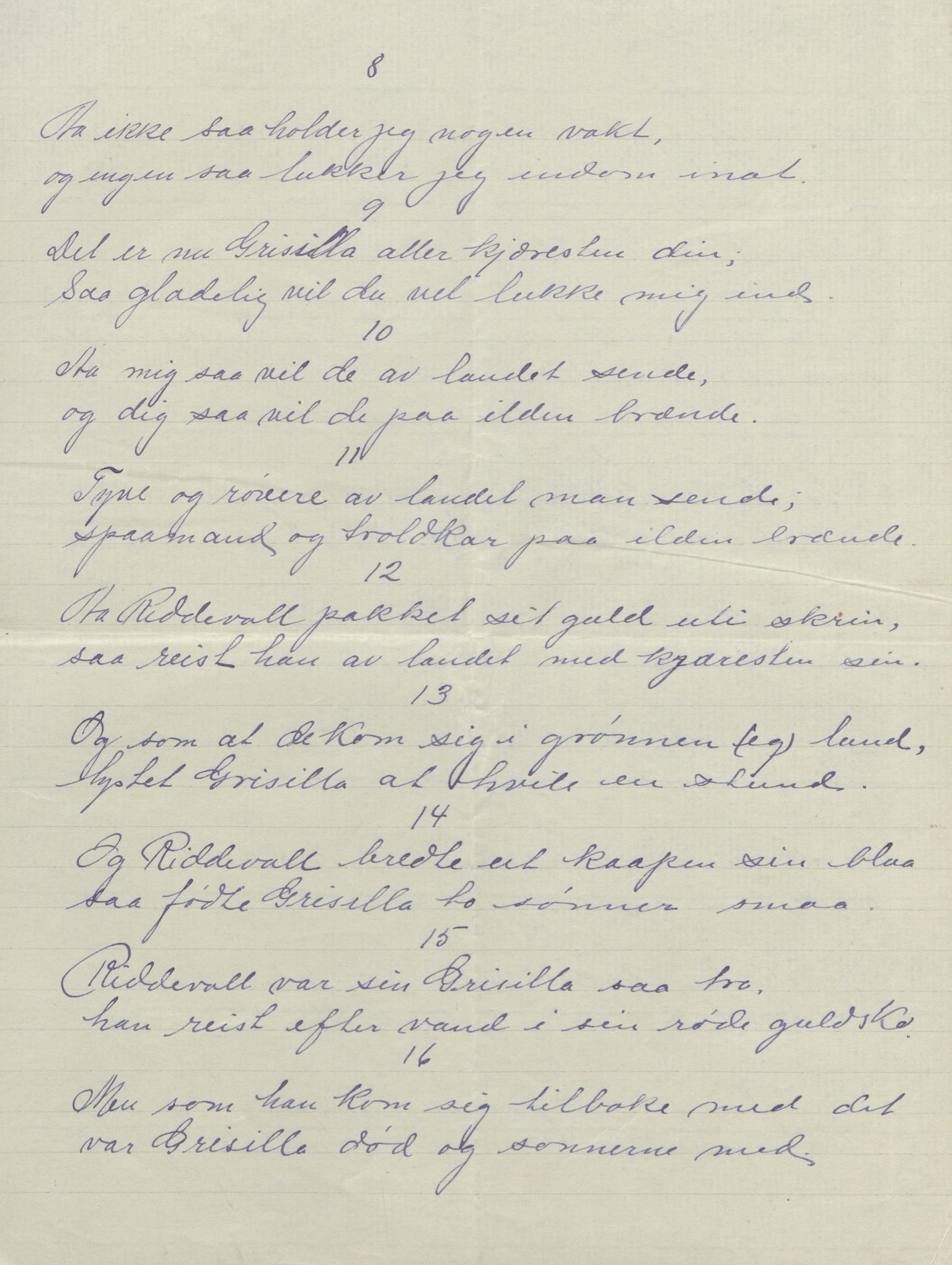 Rikard Berge, TEMU/TGM-A-1003/F/L0004/0053: 101-159 / 157 Manuskript, notatar, brev o.a. Nokre leiker, manuskript, 1906-1908, p. 174