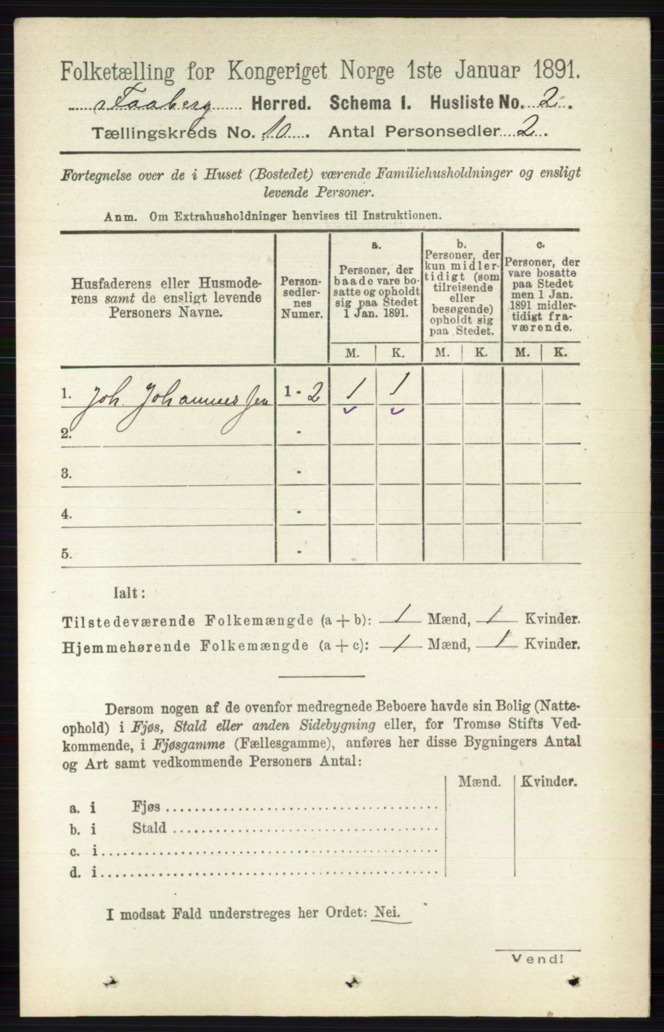 RA, 1891 census for 0524 Fåberg, 1891, p. 4040