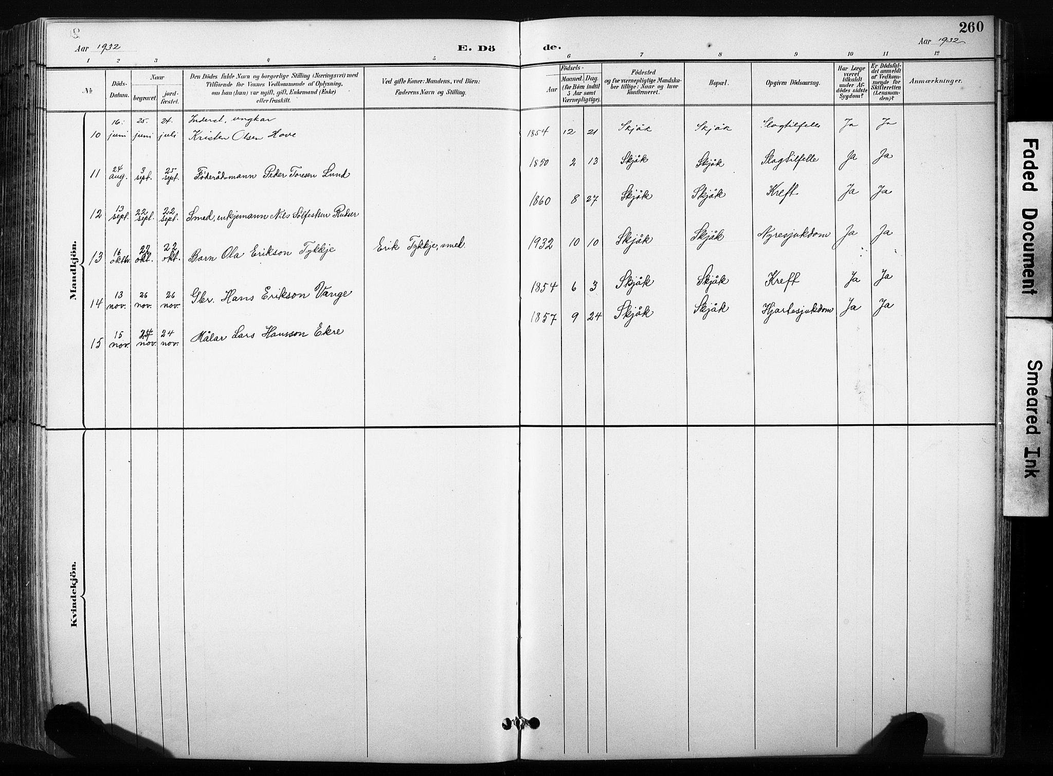 Skjåk prestekontor, SAH/PREST-072/H/Ha/Hab/L0003: Parish register (copy) no. 3, 1893-1932, p. 260