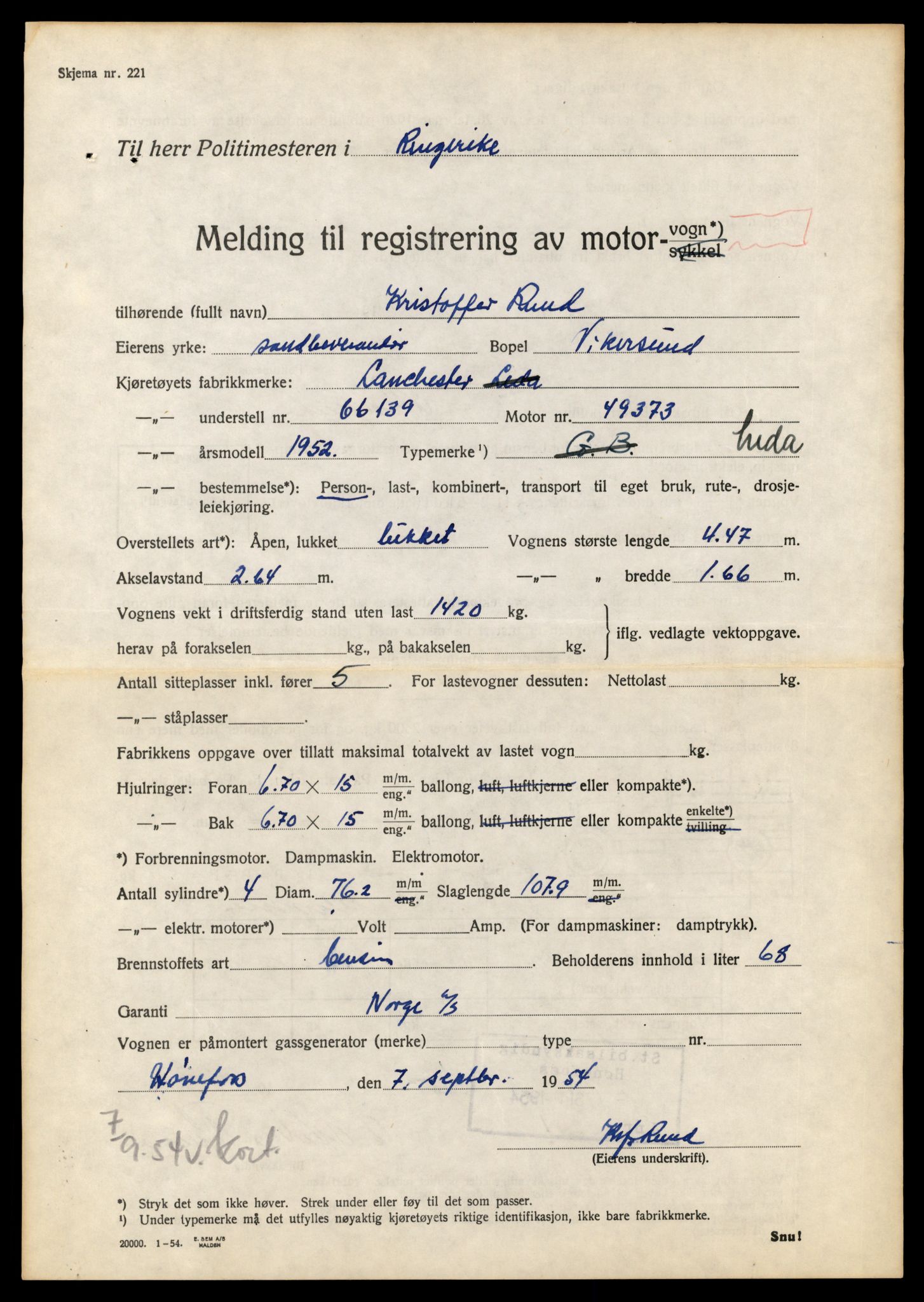 Møre og Romsdal vegkontor - Ålesund trafikkstasjon, SAT/A-4099/F/Fe/L0018: Registreringskort for kjøretøy T 10091 - T 10227, 1927-1998, p. 2553