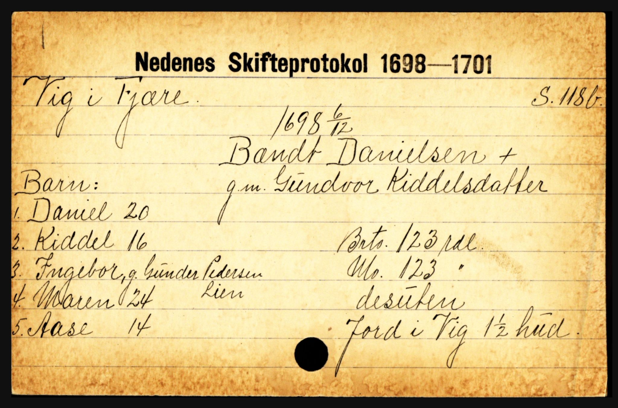 Nedenes sorenskriveri før 1824, AV/SAK-1221-0007/H, p. 33041