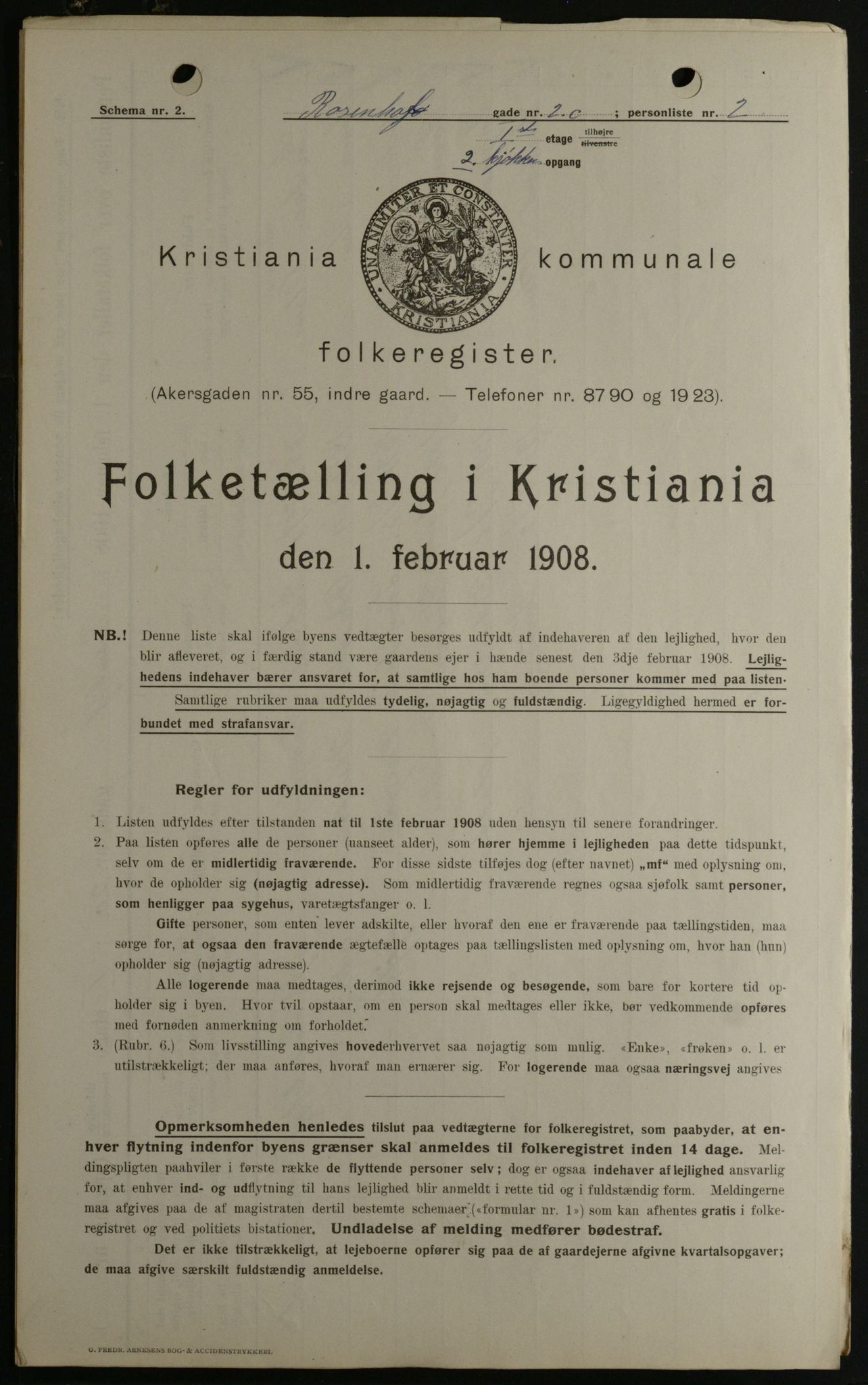 OBA, Municipal Census 1908 for Kristiania, 1908, p. 75212