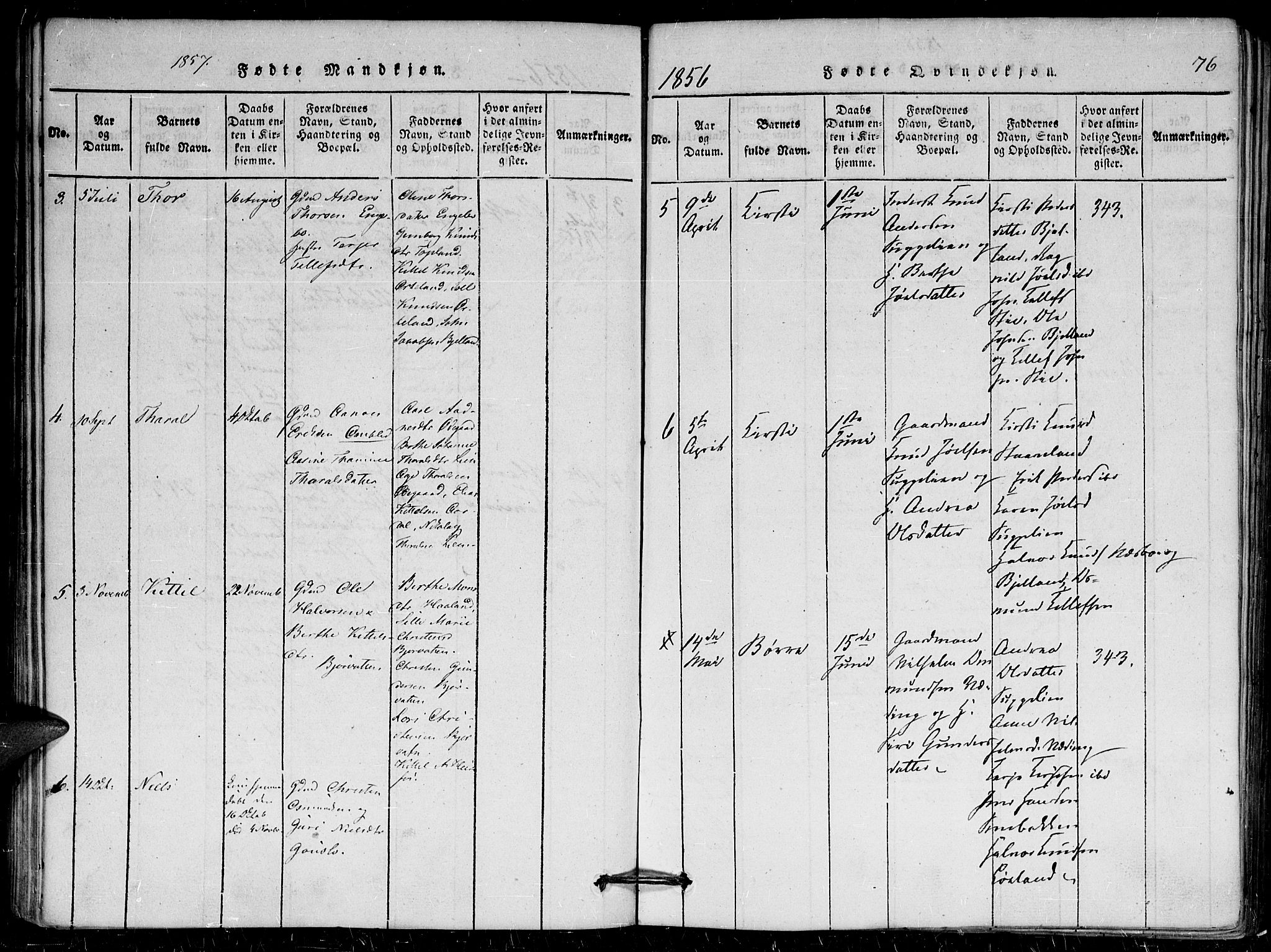 Herefoss sokneprestkontor, AV/SAK-1111-0019/F/Fa/Faa/L0001: Parish register (official) no. A 1, 1816-1860, p. 76