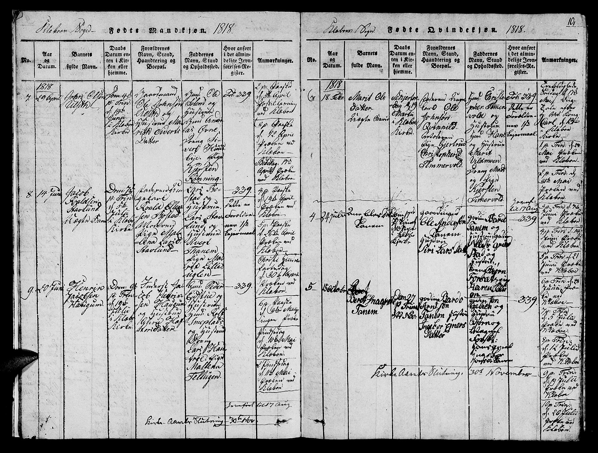 Ministerialprotokoller, klokkerbøker og fødselsregistre - Sør-Trøndelag, SAT/A-1456/618/L0450: Parish register (copy) no. 618C01, 1816-1865, p. 10
