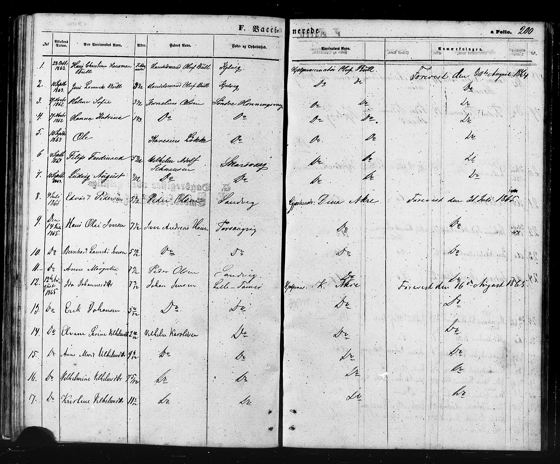 Måsøy sokneprestkontor, SATØ/S-1348/H/Ha/L0006kirke: Parish register (official) no. 6, 1861-1886, p. 200