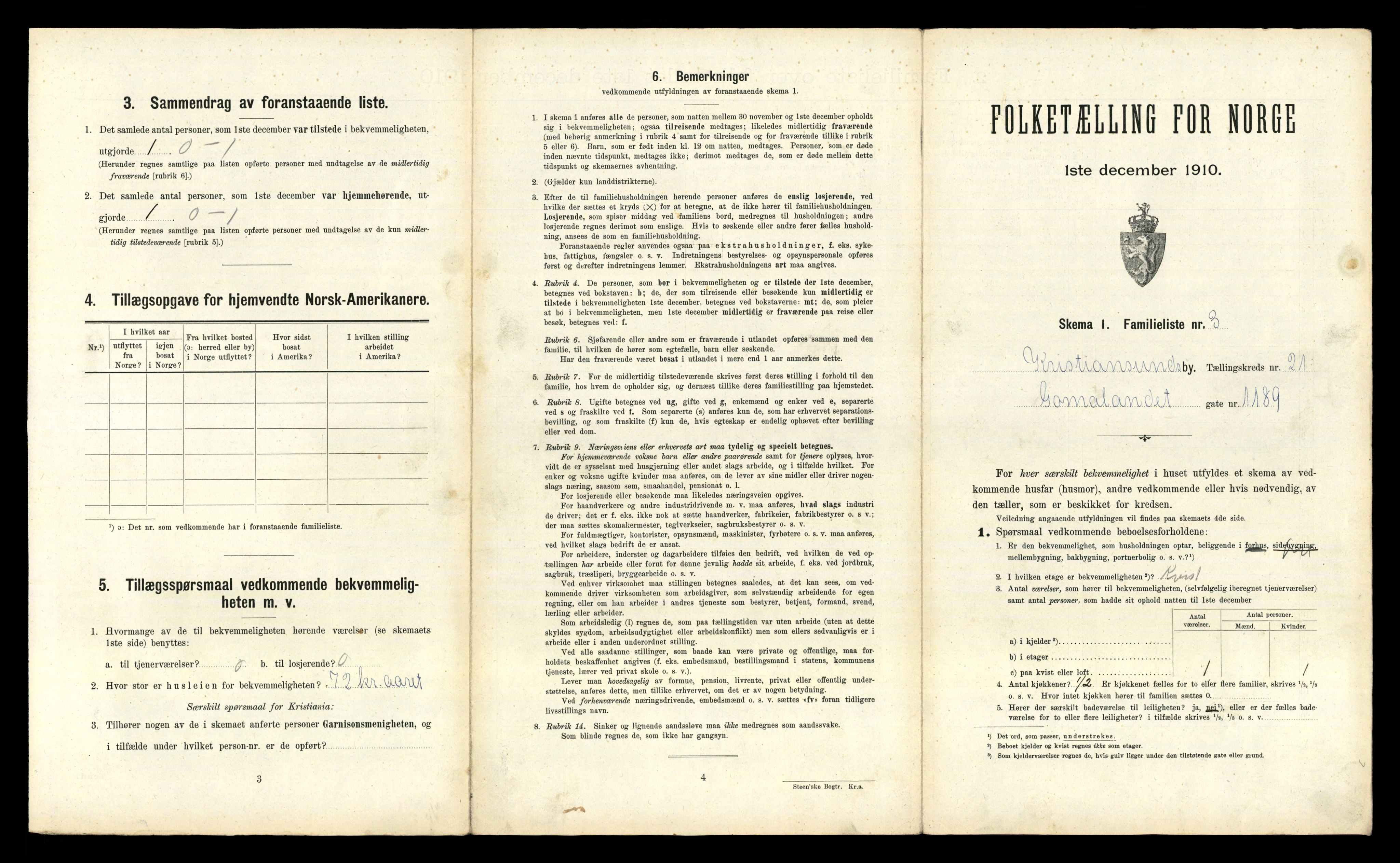 RA, 1910 census for Kristiansund, 1910, p. 7879