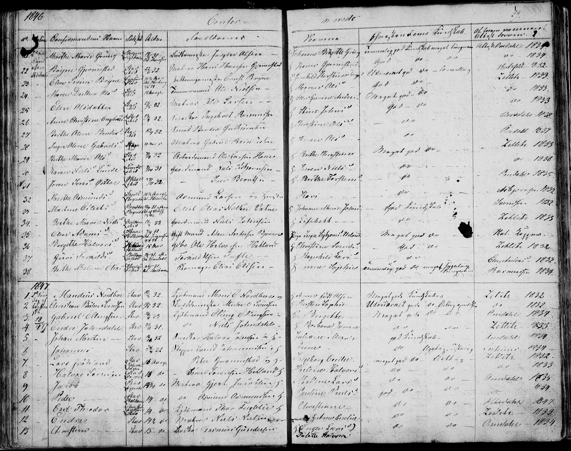 Domkirken sokneprestkontor, SAST/A-101812/001/30/30BA/L0013: Parish register (official) no. A 12, 1823-1861, p. 59