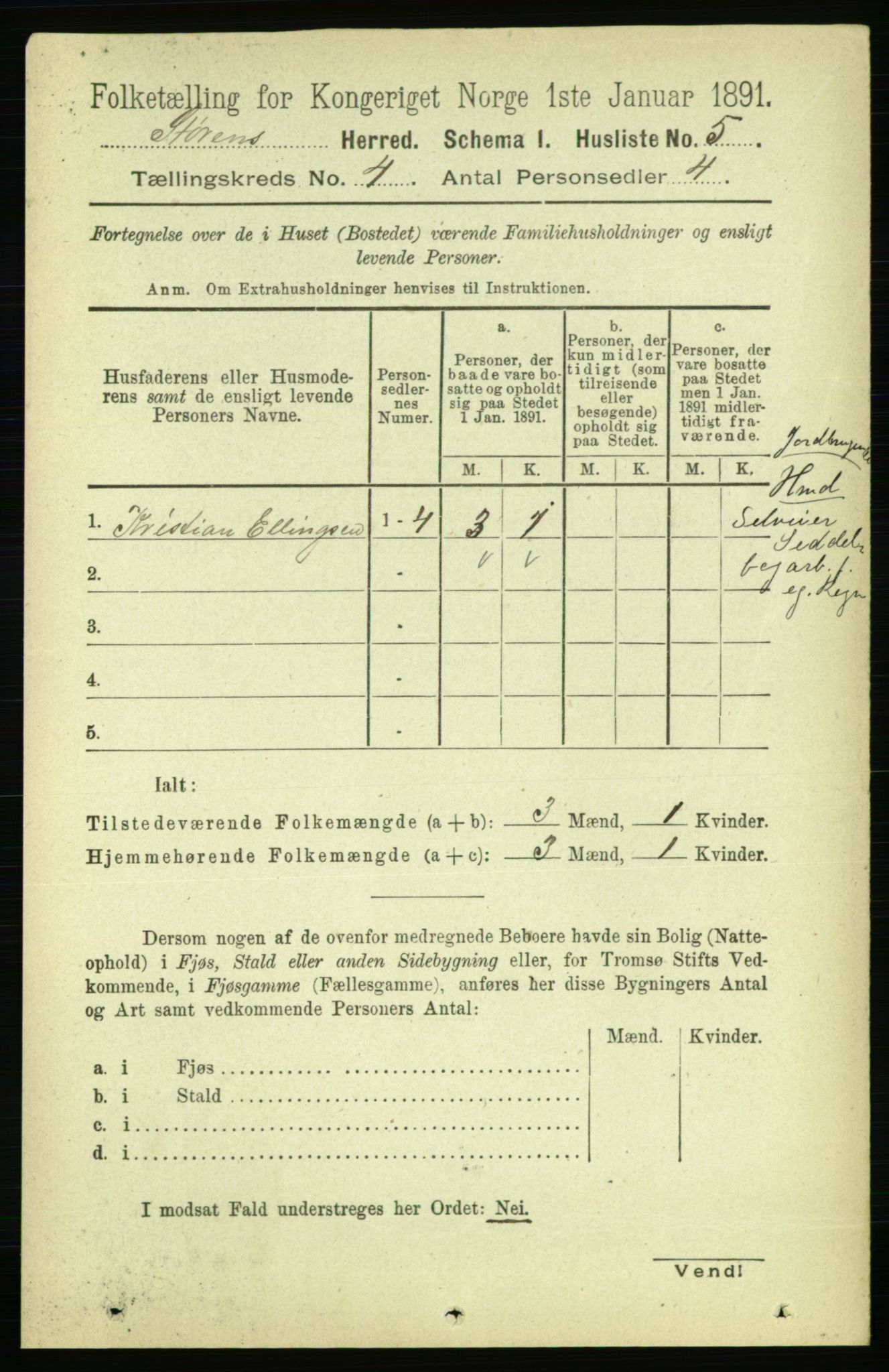 RA, 1891 census for 1648 Støren, 1891, p. 1208