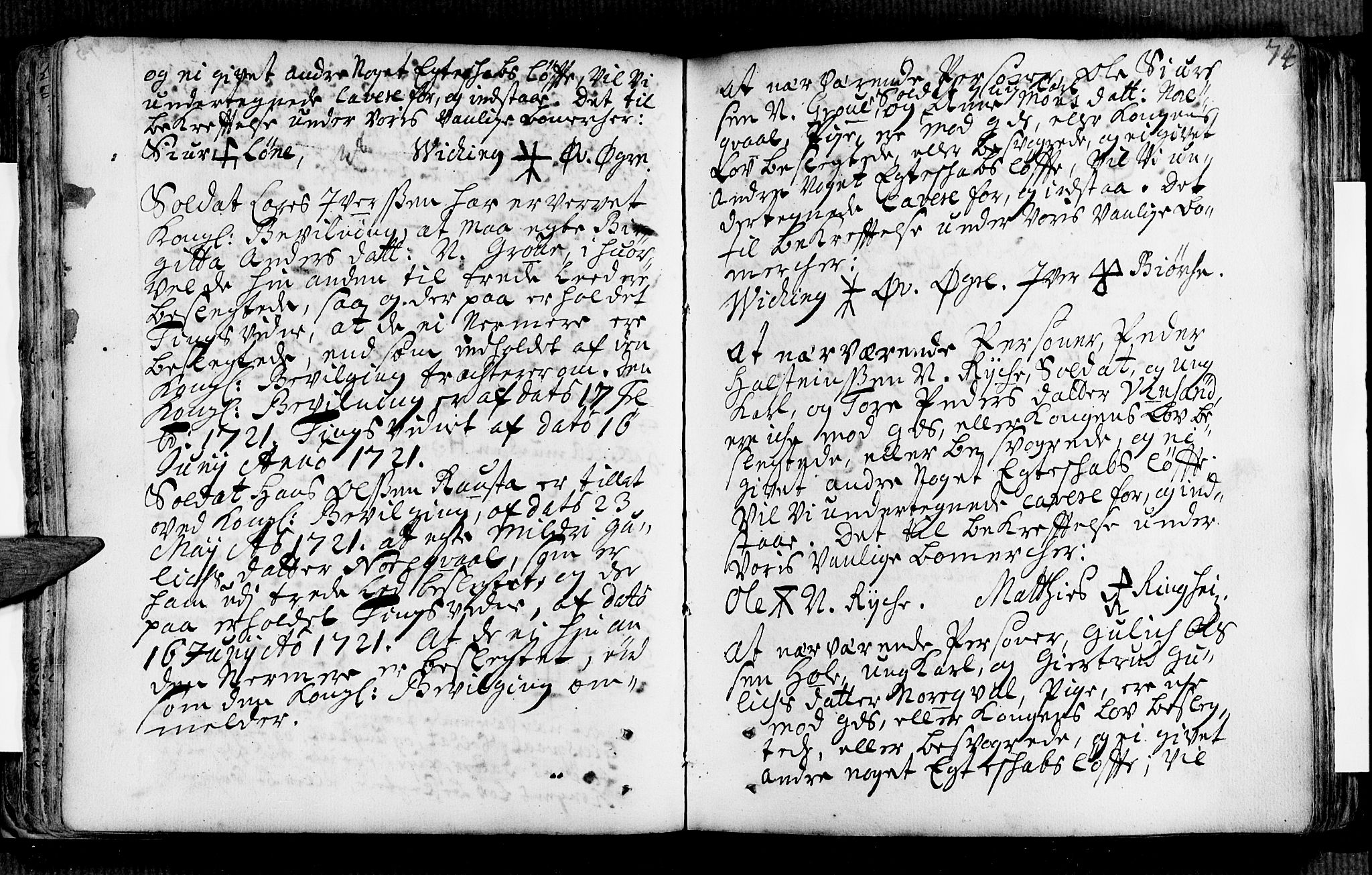 Voss sokneprestembete, AV/SAB-A-79001/H/Haa: Parish register (official) no. A 2, 1709-1730, p. 74