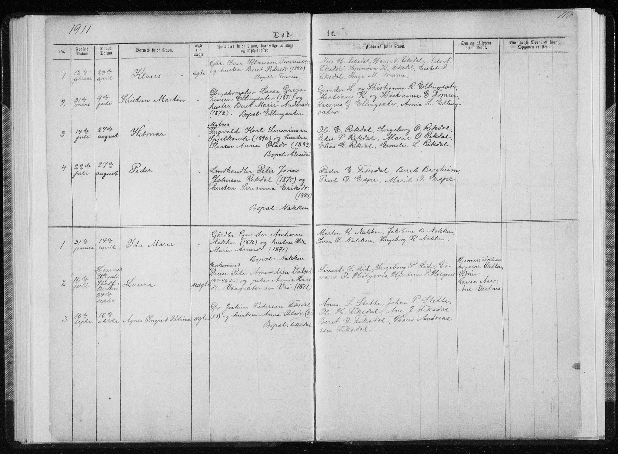 Ministerialprotokoller, klokkerbøker og fødselsregistre - Møre og Romsdal, SAT/A-1454/540/L0541: Parish register (copy) no. 540C01, 1867-1920, p. 116