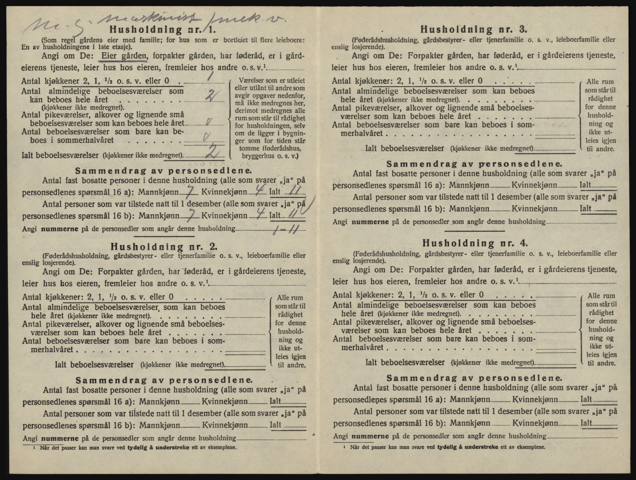 SAO, 1920 census for Glemmen, 1920, p. 1440