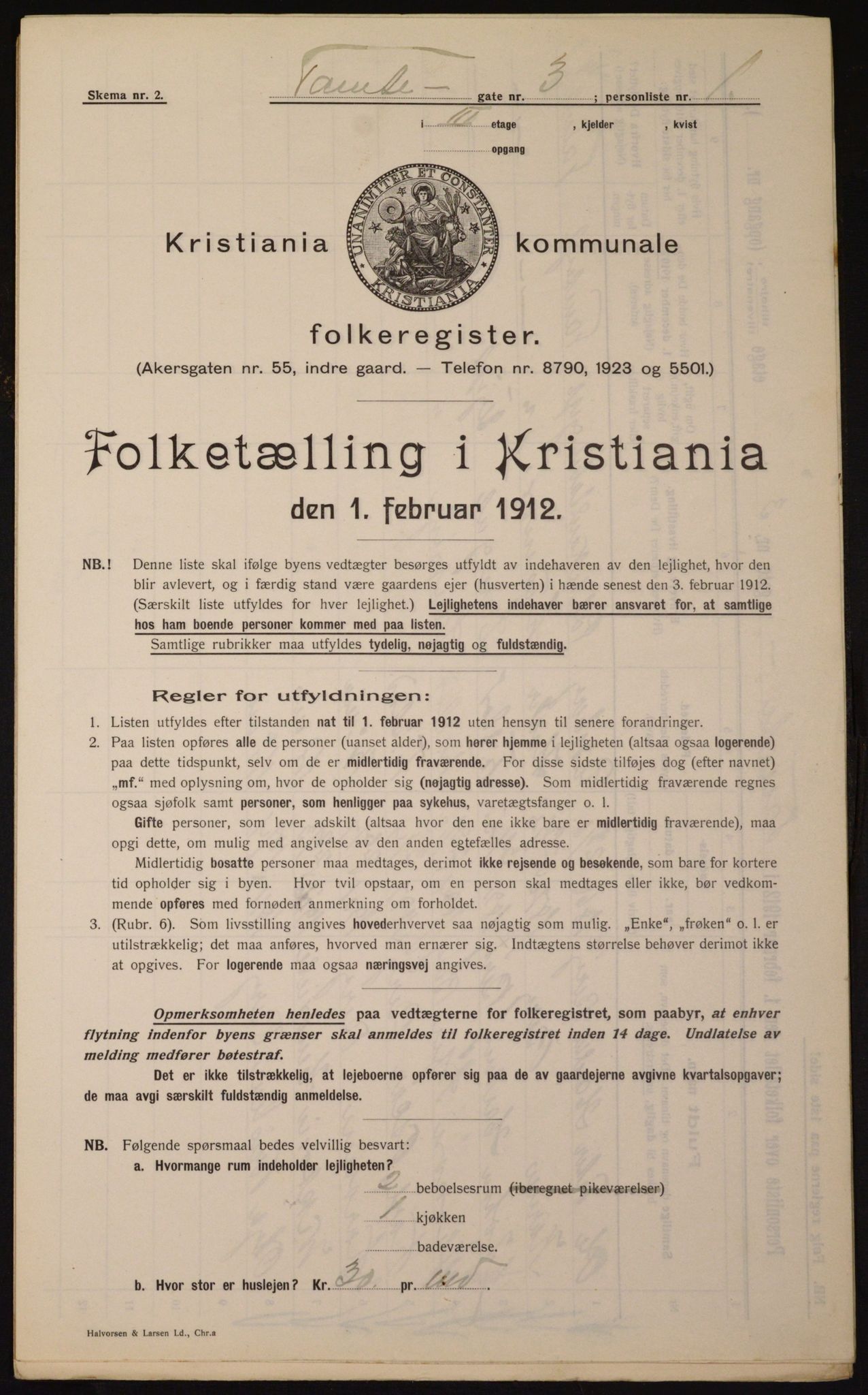 OBA, Municipal Census 1912 for Kristiania, 1912, p. 113425