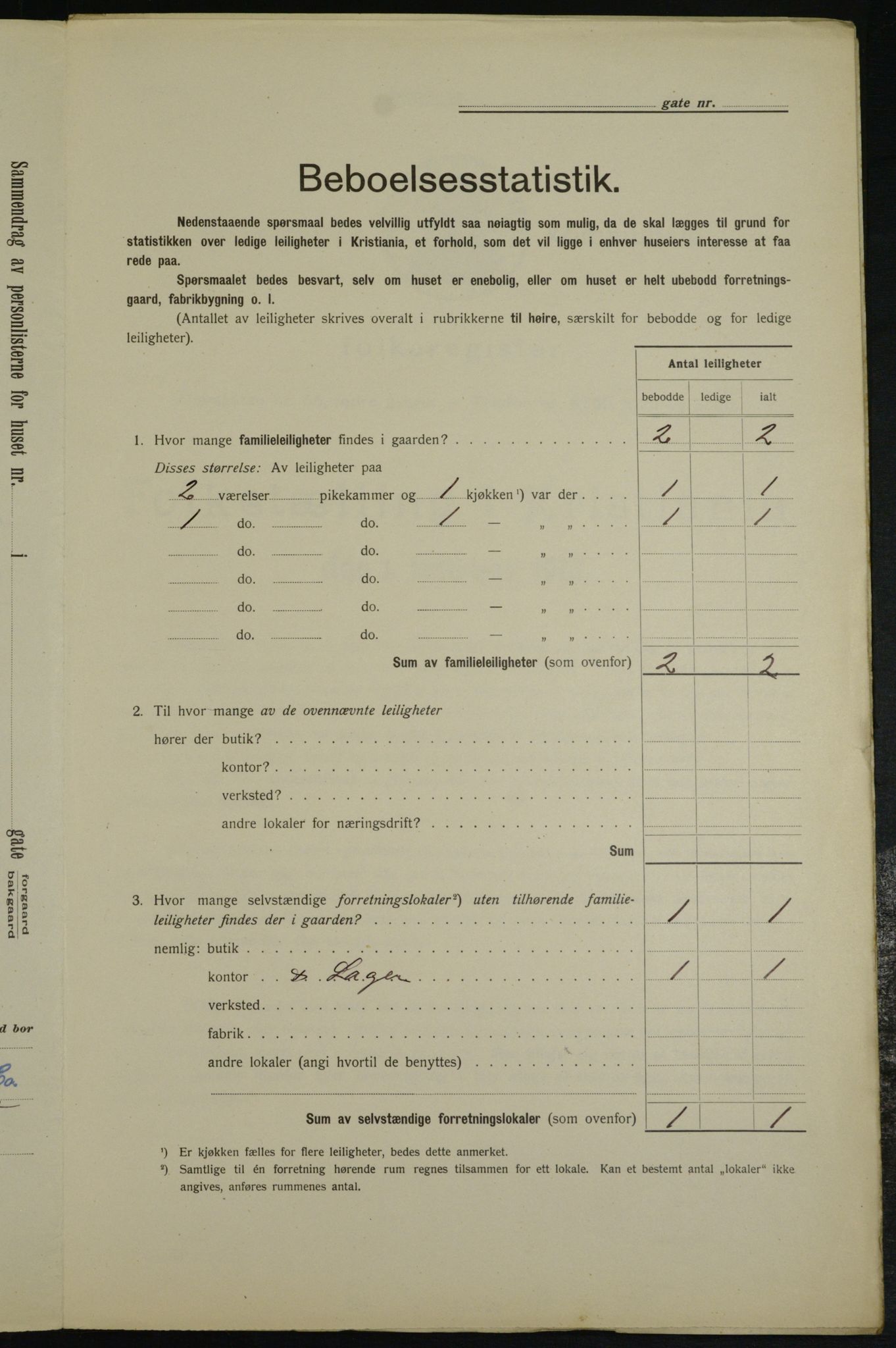 OBA, Municipal Census 1913 for Kristiania, 1913, p. 8032