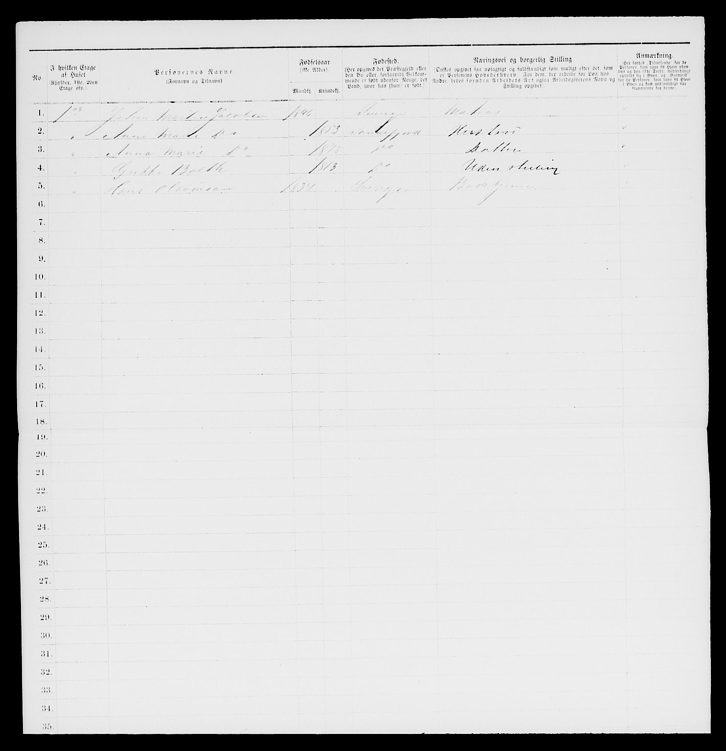 SAKO, 1885 census for 0706 Sandefjord, 1885, p. 11